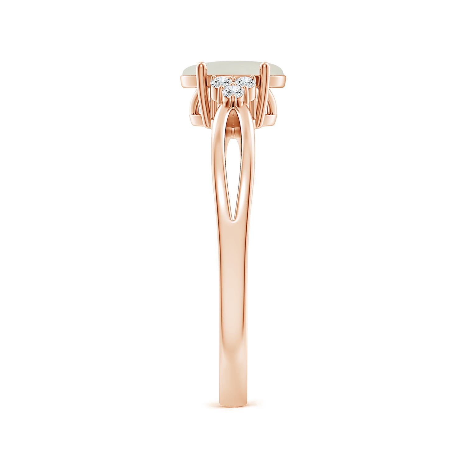 AAAA - Moonstone / 0.75 CT / 14 KT Rose Gold