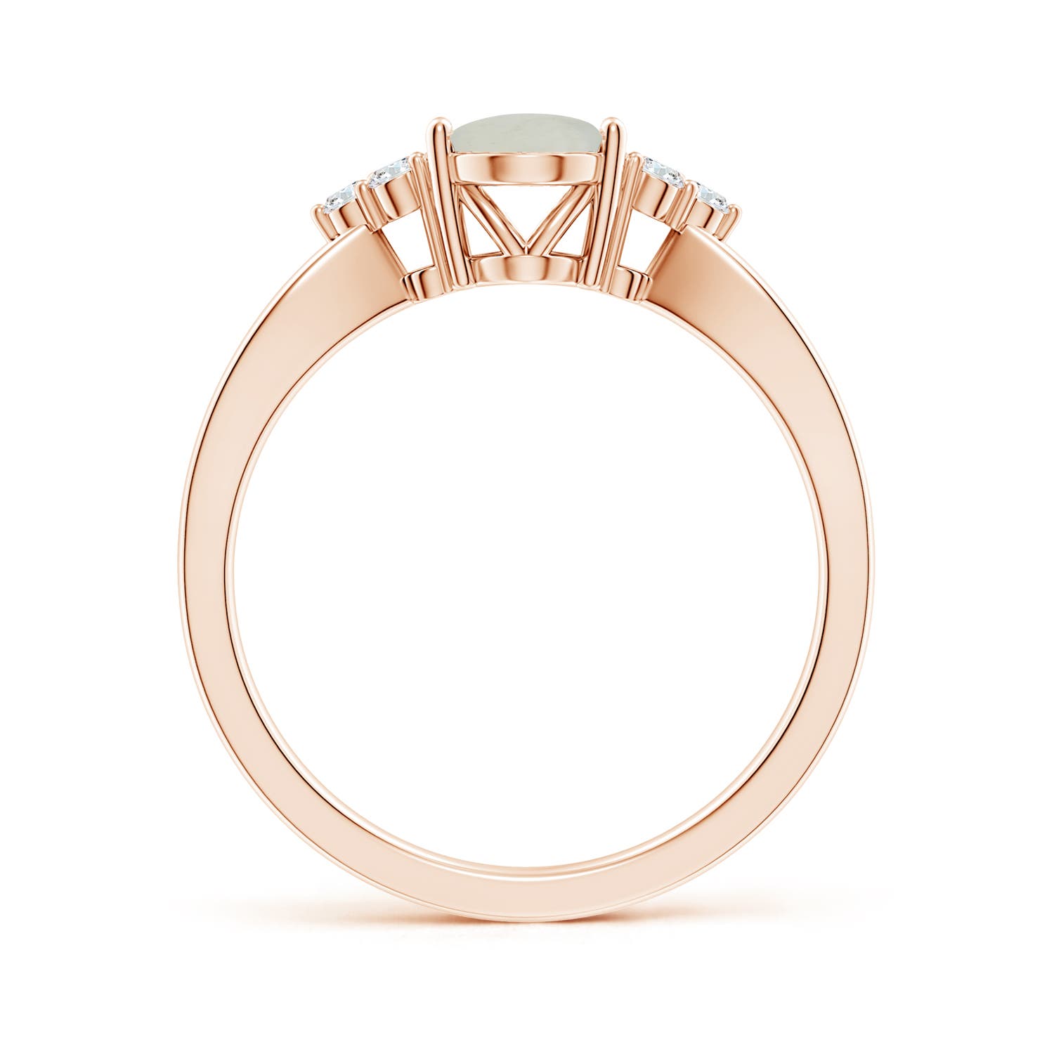 A - Moonstone / 1.18 CT / 14 KT Rose Gold