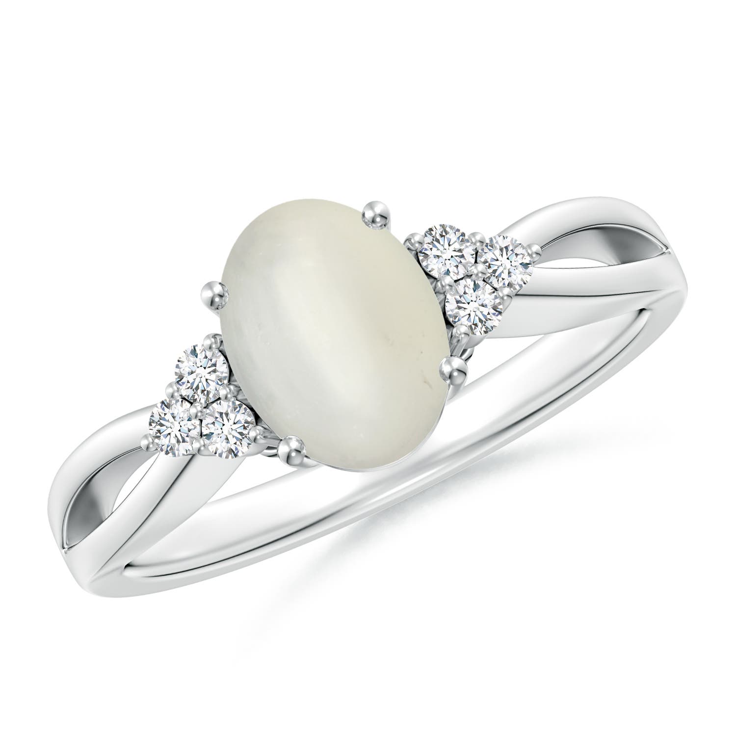 AAA - Moonstone / 1.18 CT / 14 KT White Gold