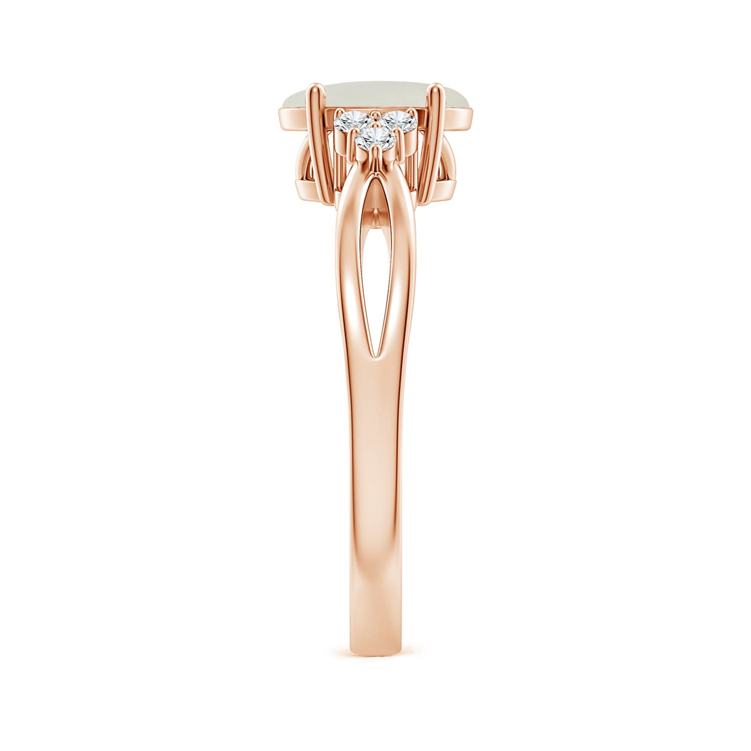 AAAA - Moonstone / 1.18 CT / 14 KT Rose Gold