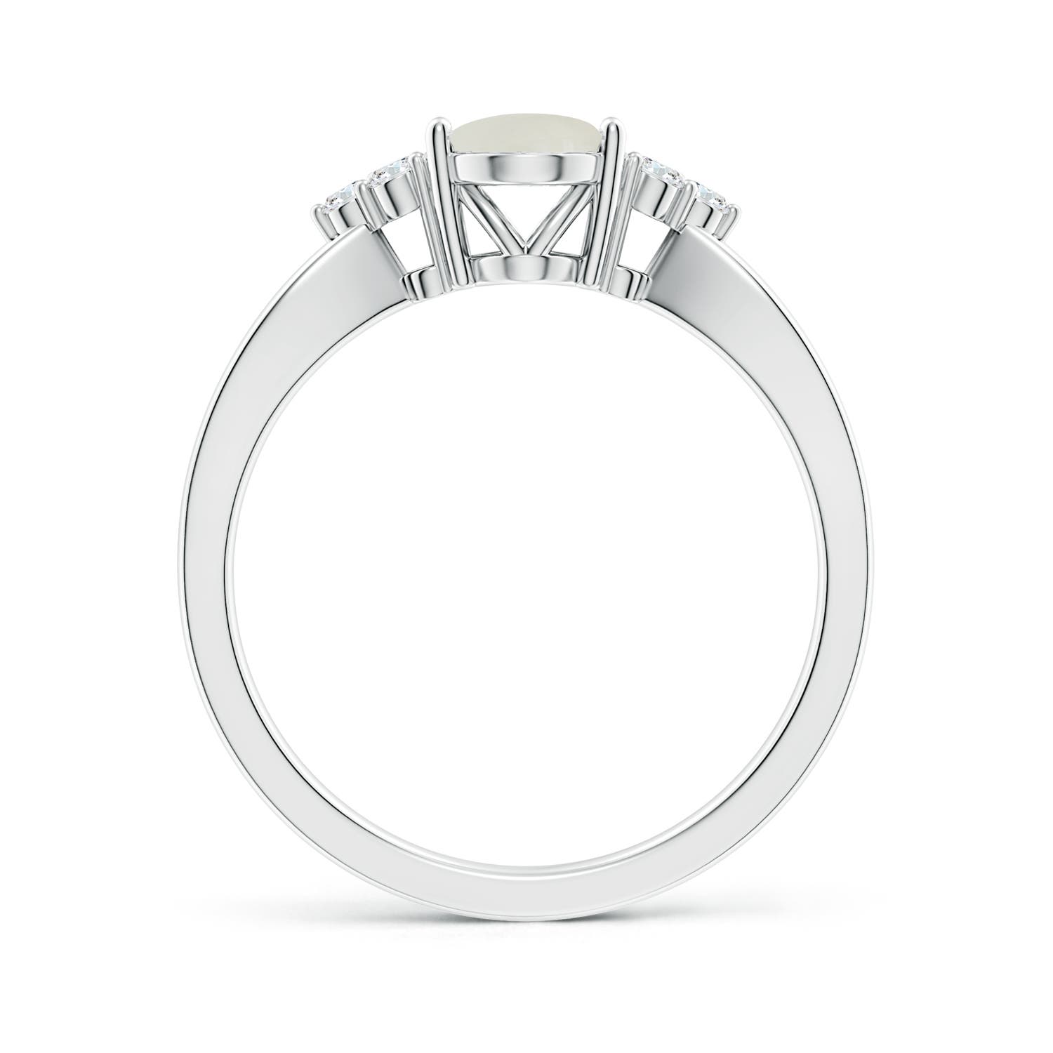 AAAA - Moonstone / 1.18 CT / 14 KT White Gold