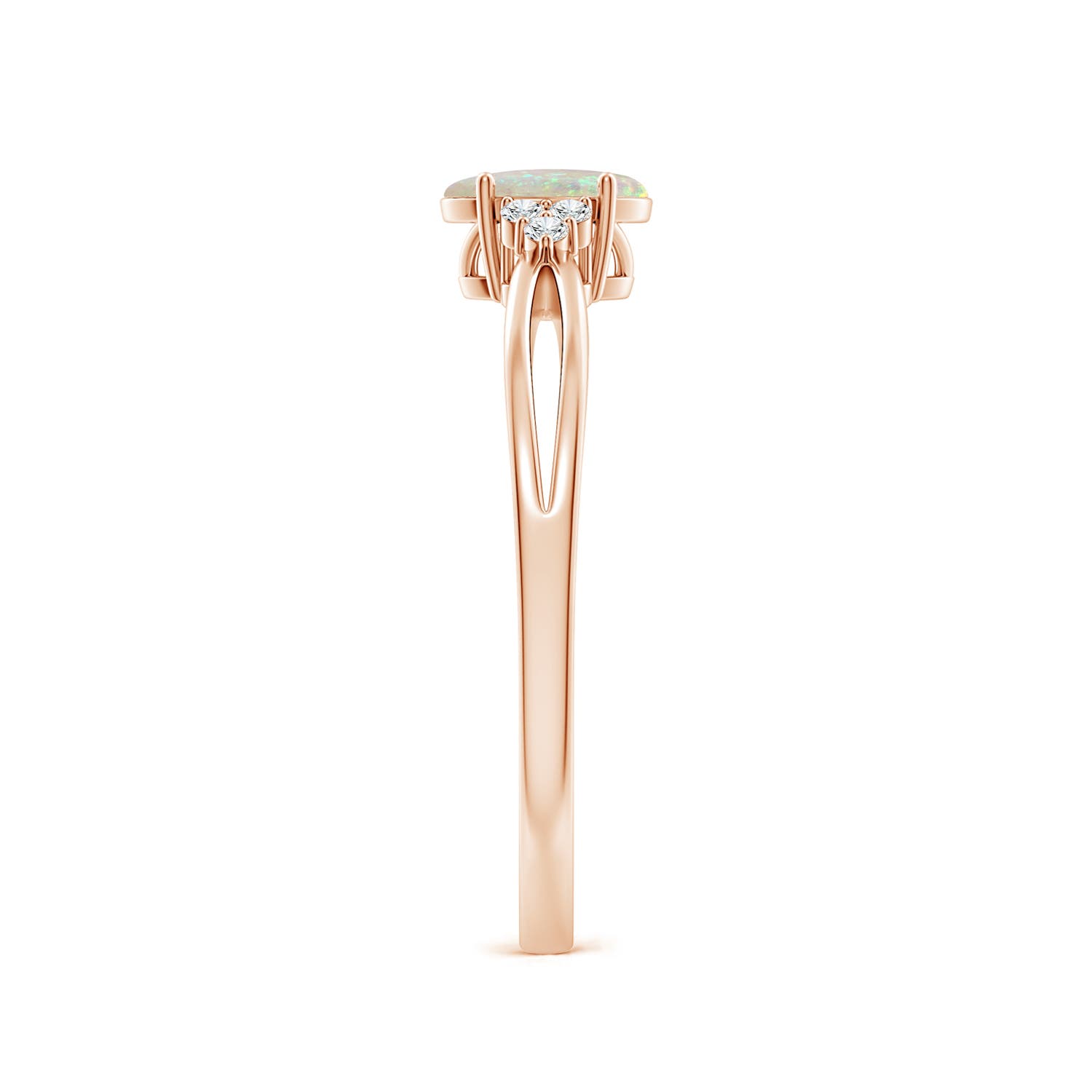 AAA - Opal / 0.34 CT / 14 KT Rose Gold