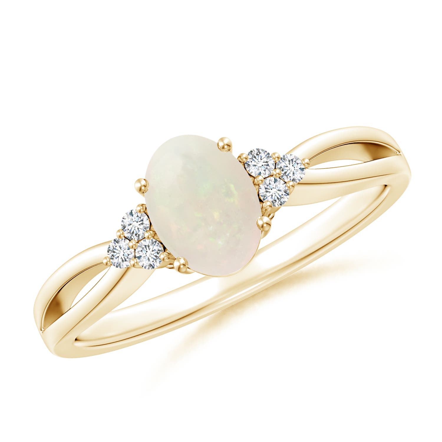 A - Opal / 0.52 CT / 14 KT Yellow Gold