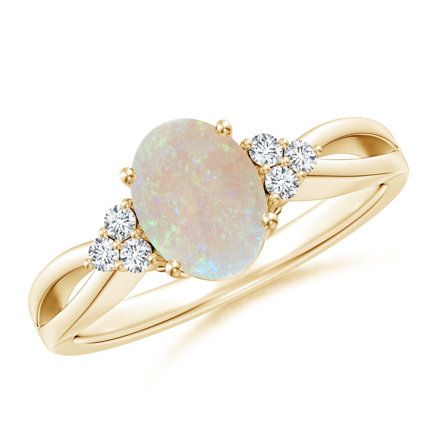 AA - Opal / 0.88 CT / 14 KT Yellow Gold