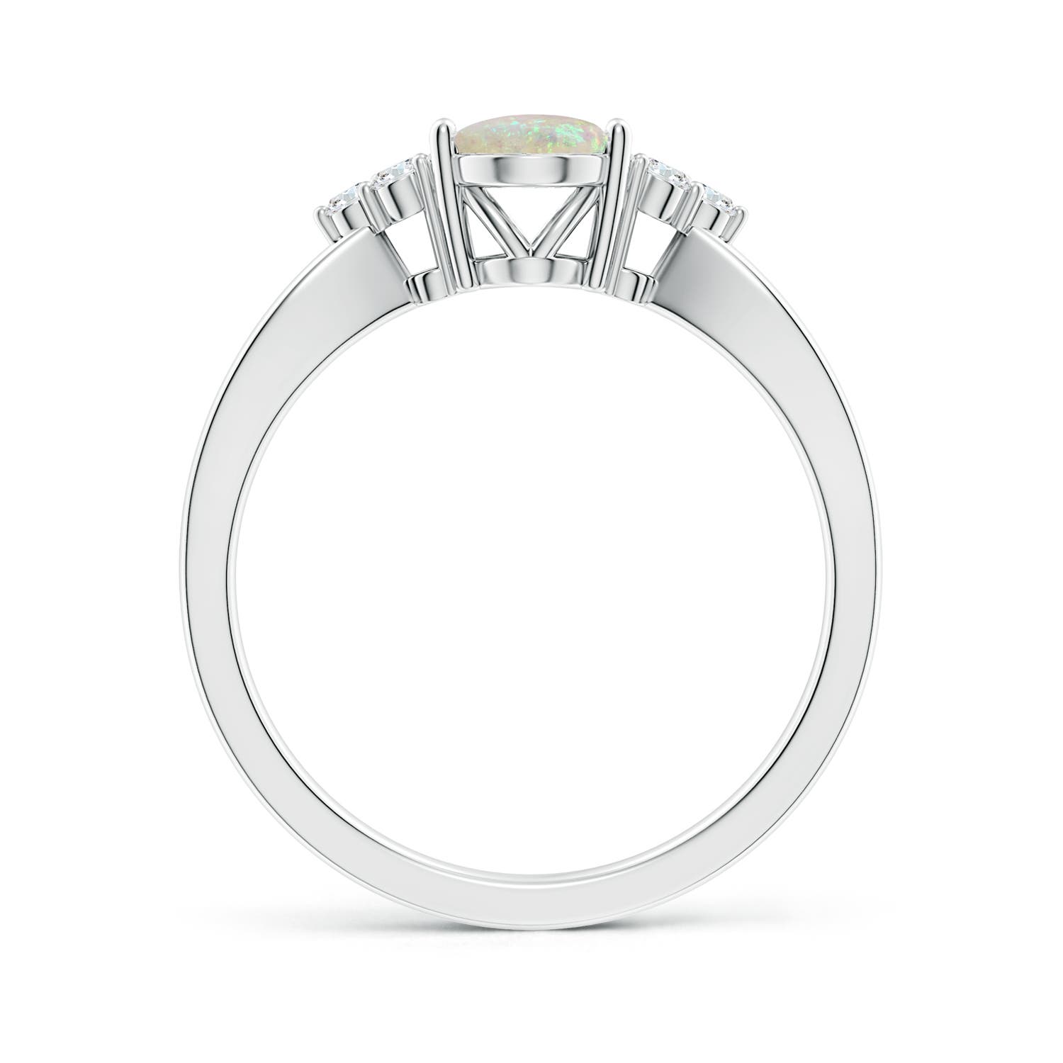 AAA - Opal / 0.88 CT / 14 KT White Gold