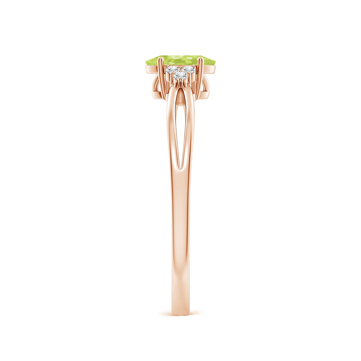 A - Peridot / 0.54 CT / 14 KT Rose Gold