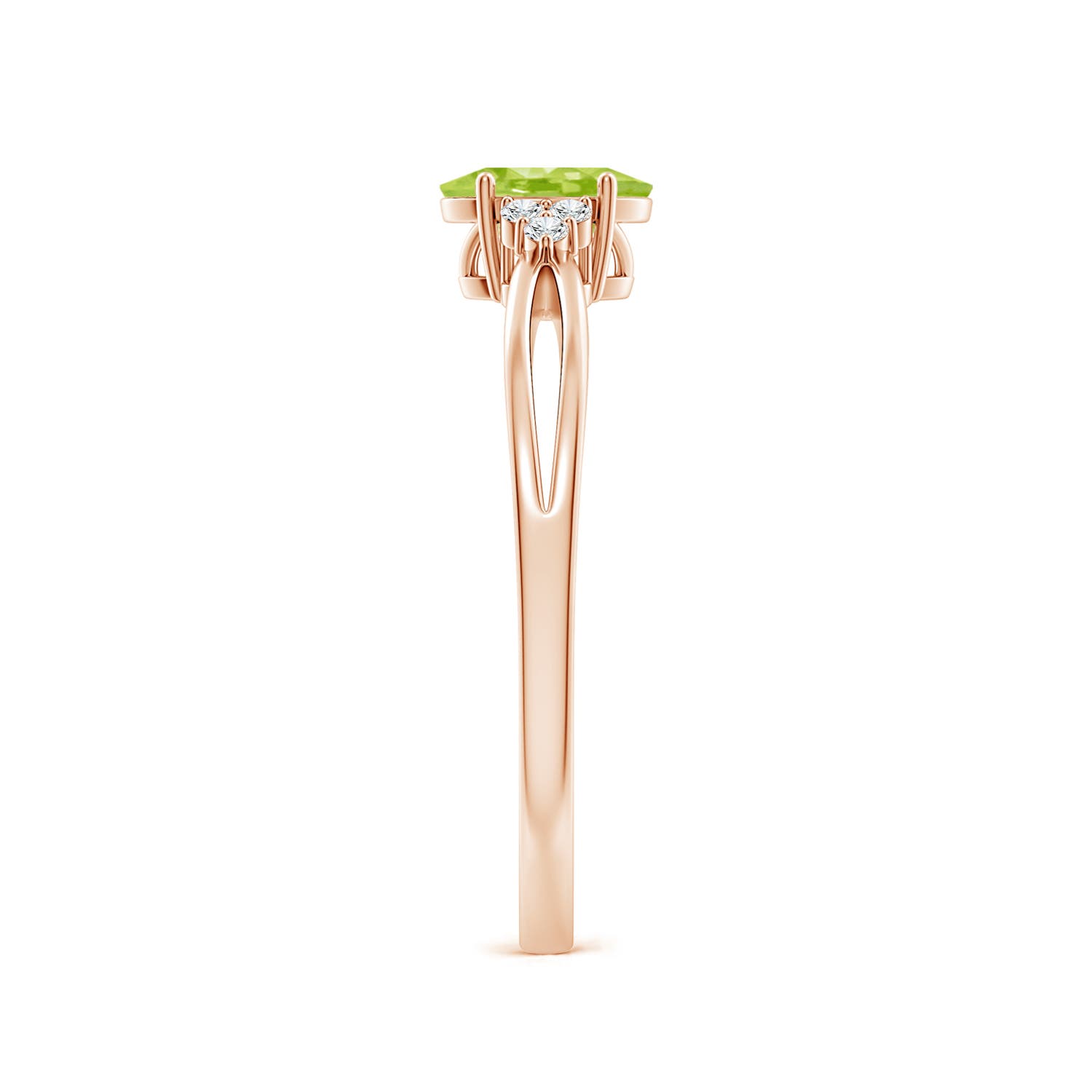 AA - Peridot / 0.54 CT / 14 KT Rose Gold