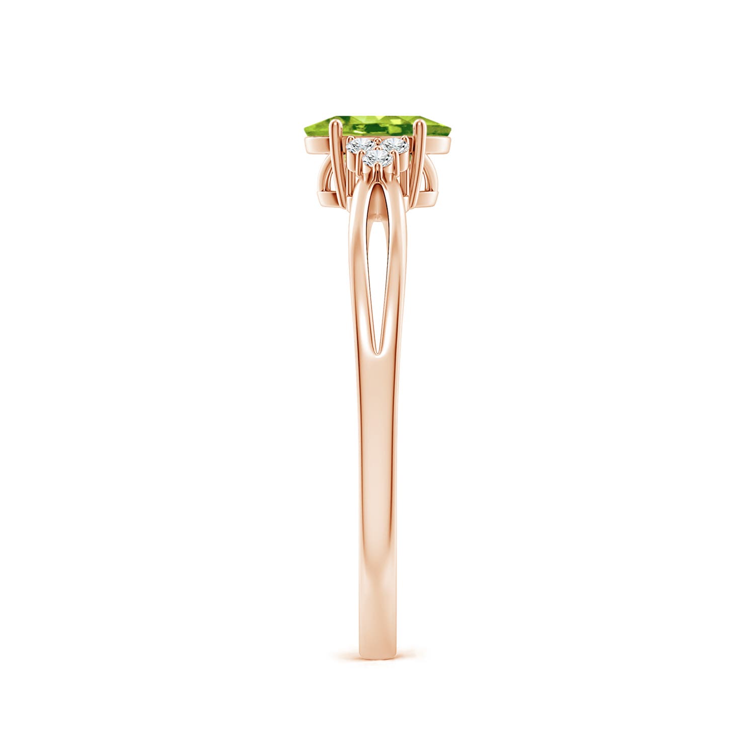 AAA - Peridot / 0.54 CT / 14 KT Rose Gold