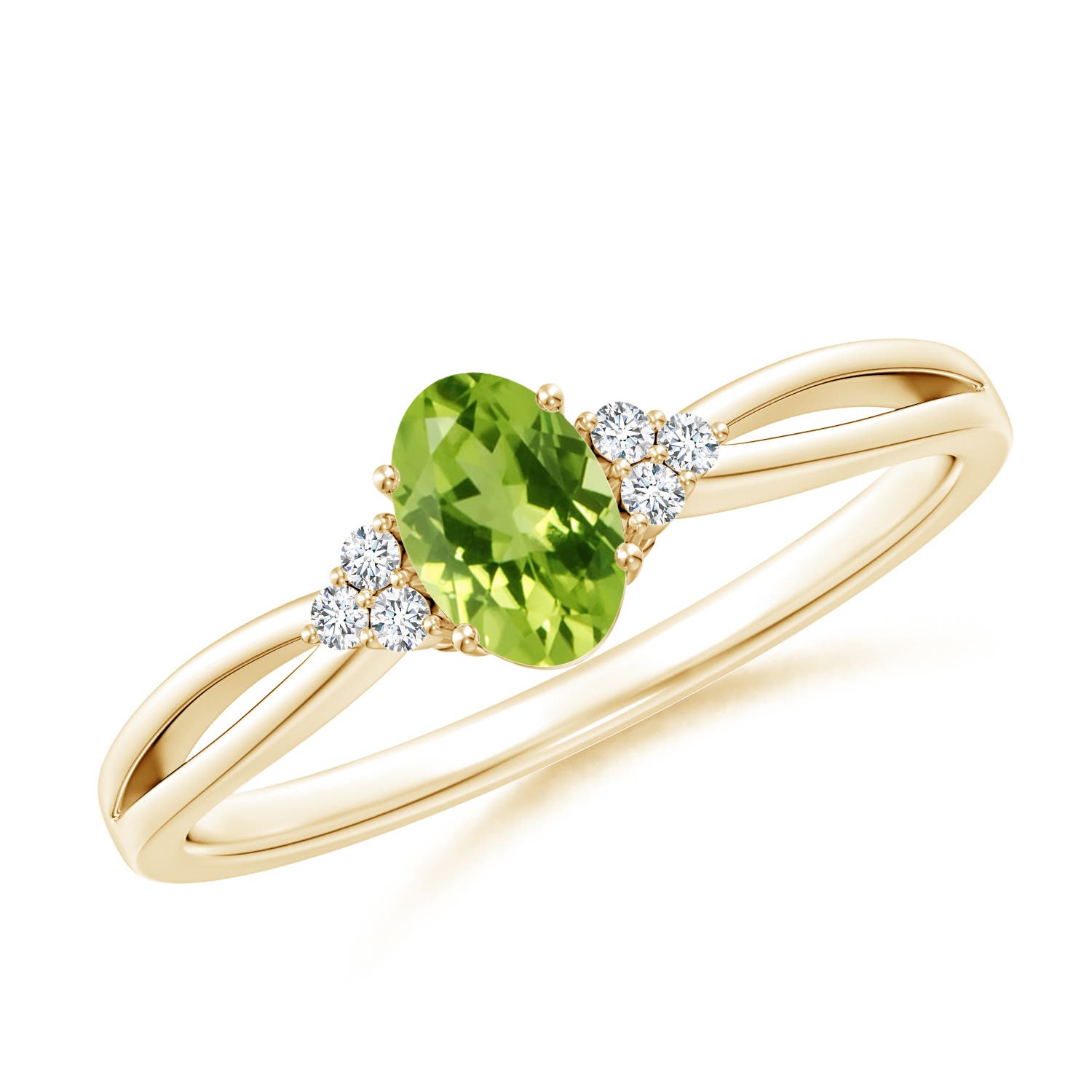 AAA - Peridot / 0.54 CT / 14 KT Yellow Gold