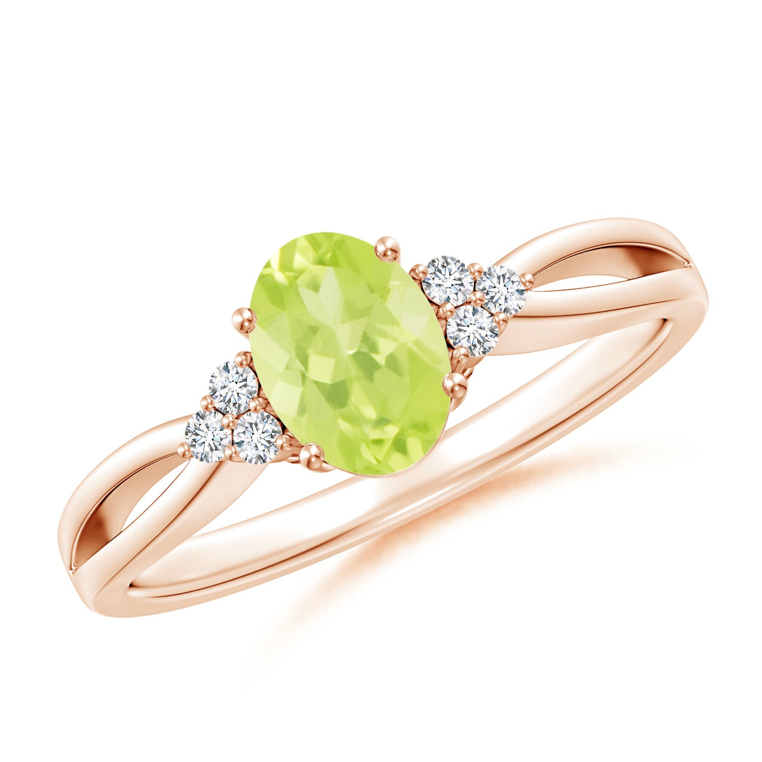 A - Peridot / 0.92 CT / 14 KT Rose Gold