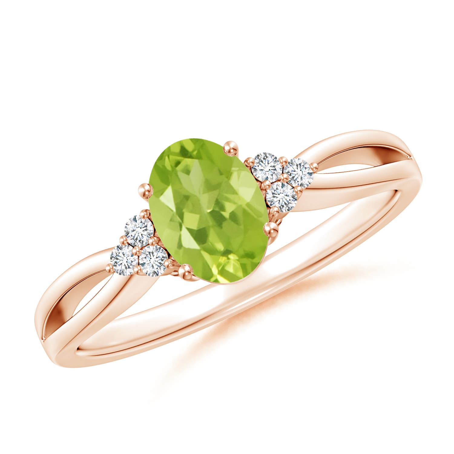 AA - Peridot / 0.92 CT / 14 KT Rose Gold