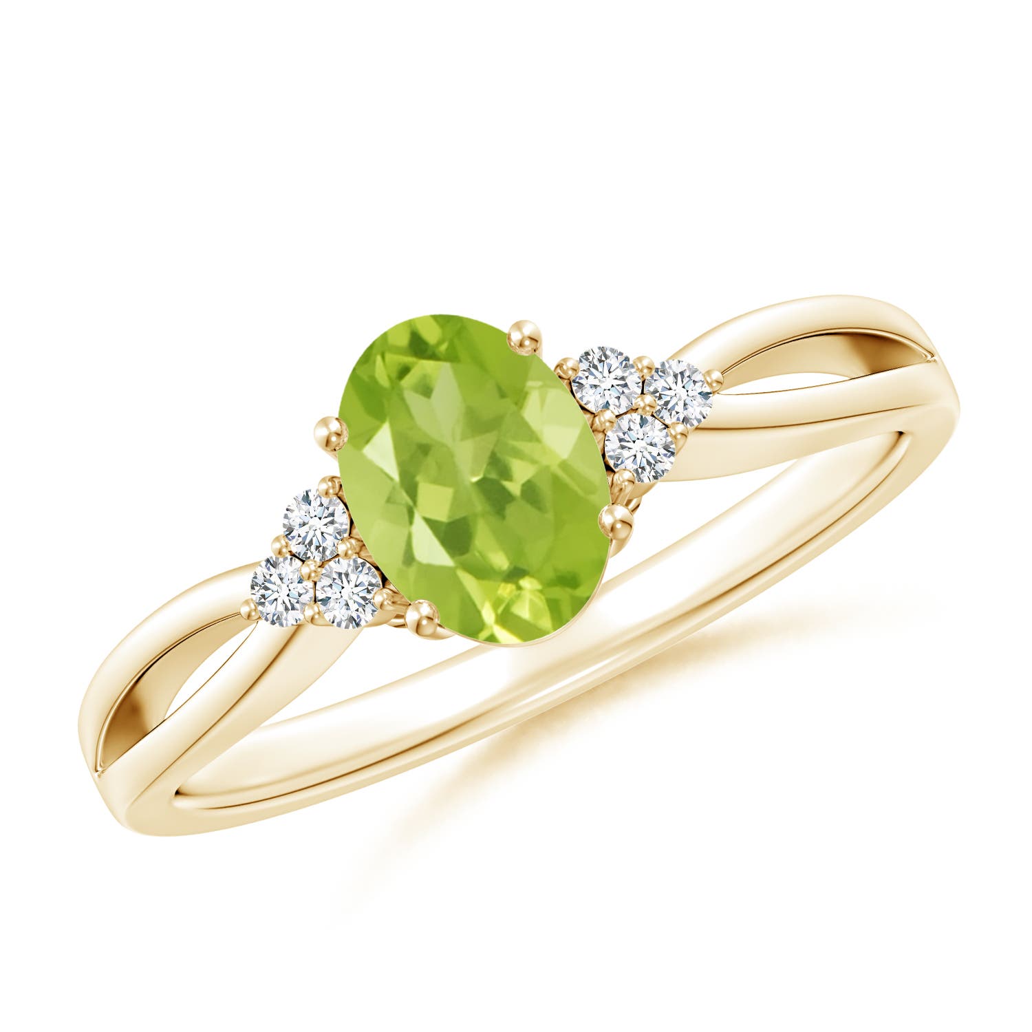 AA - Peridot / 0.92 CT / 14 KT Yellow Gold