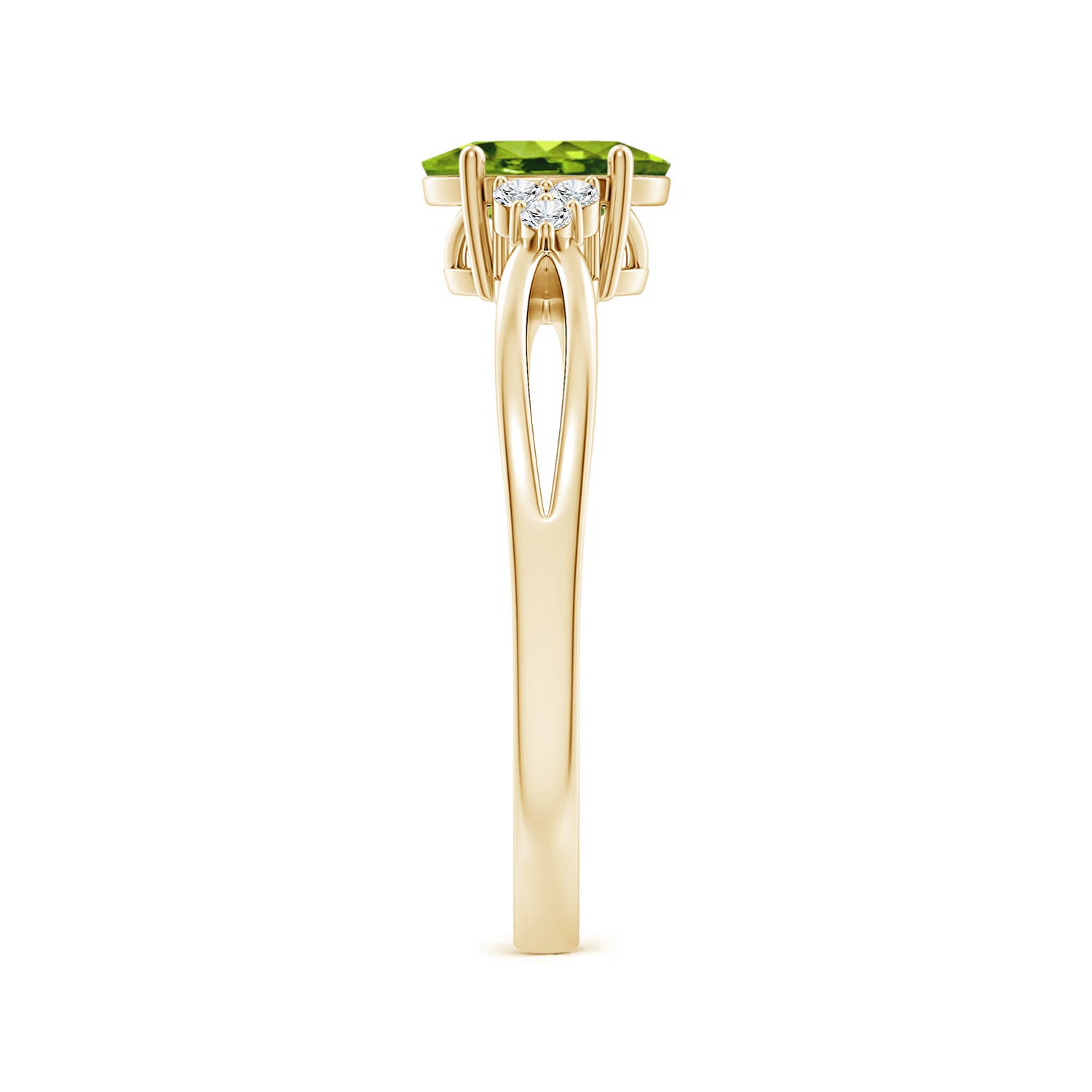 AAAA - Peridot / 0.92 CT / 14 KT Yellow Gold