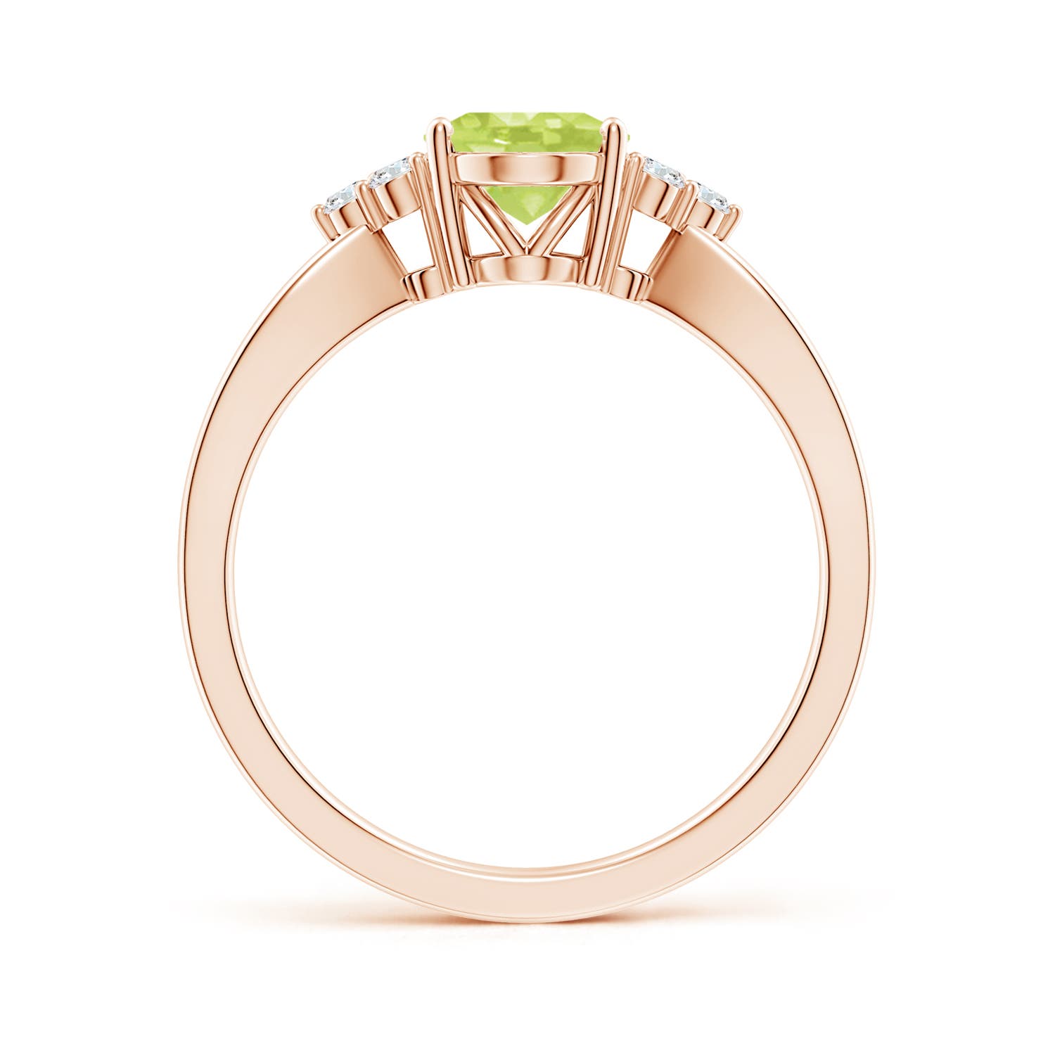 A - Peridot / 1.43 CT / 14 KT Rose Gold