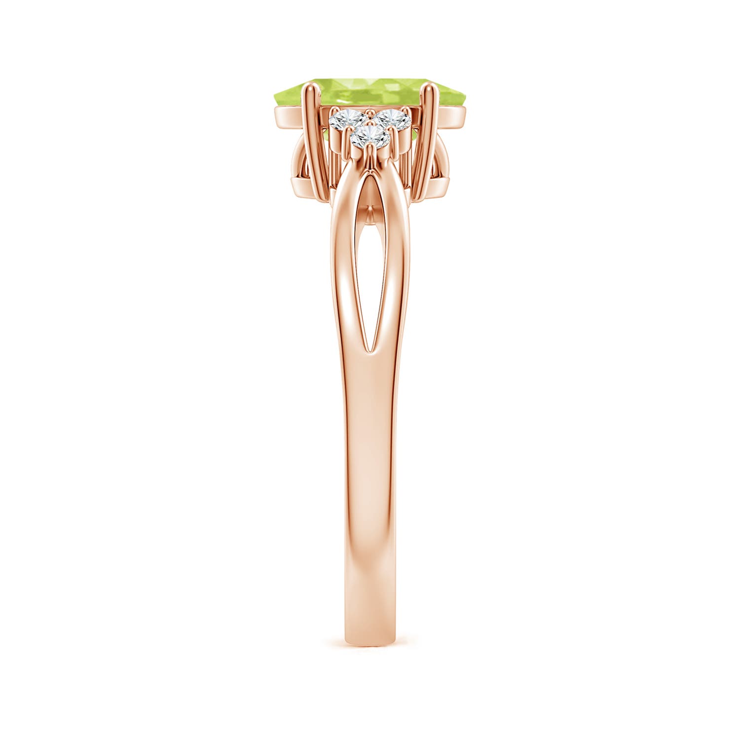 A - Peridot / 1.43 CT / 14 KT Rose Gold