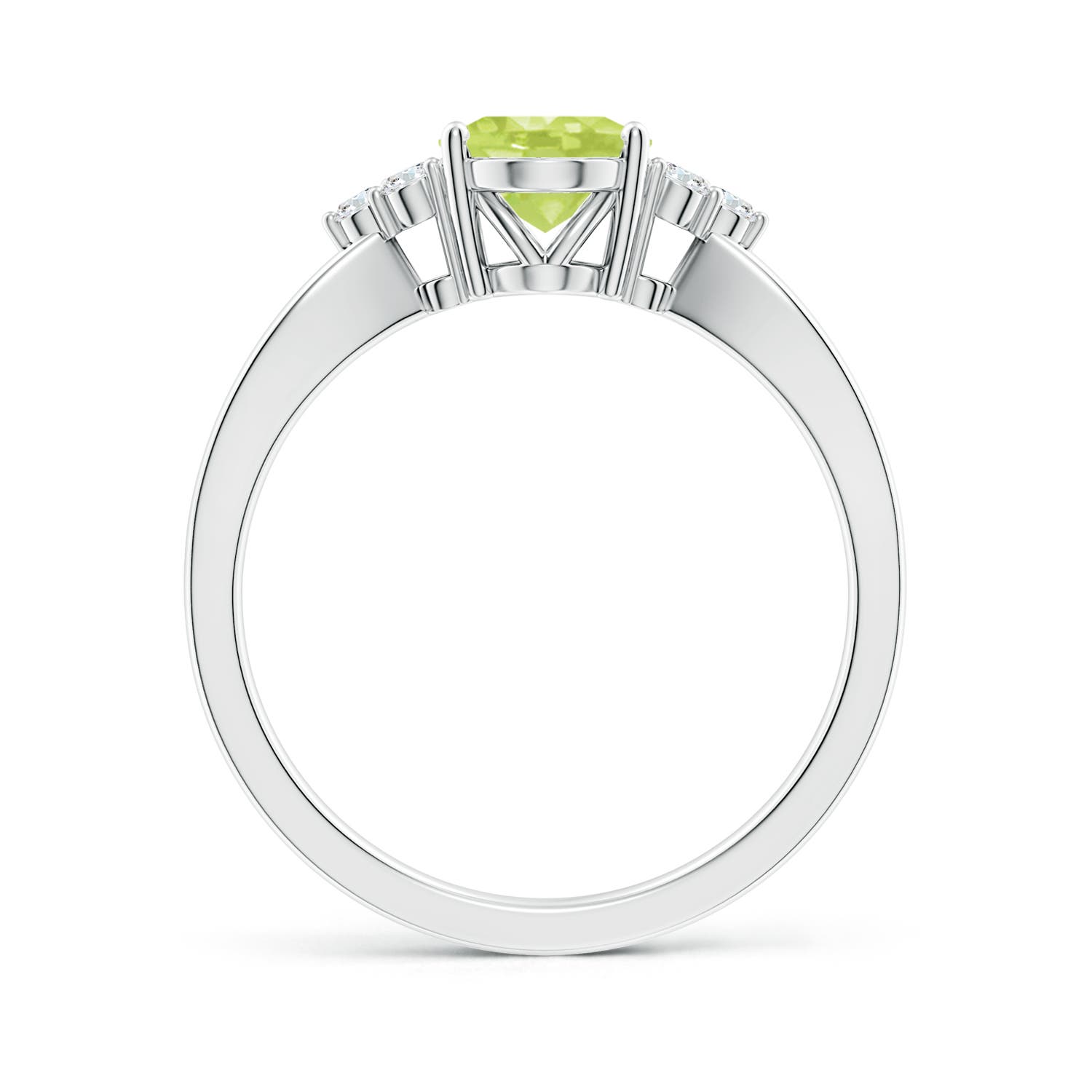 A - Peridot / 1.43 CT / 14 KT White Gold