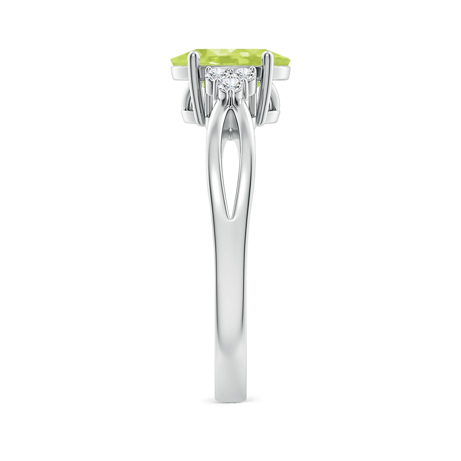 A - Peridot / 1.43 CT / 14 KT White Gold