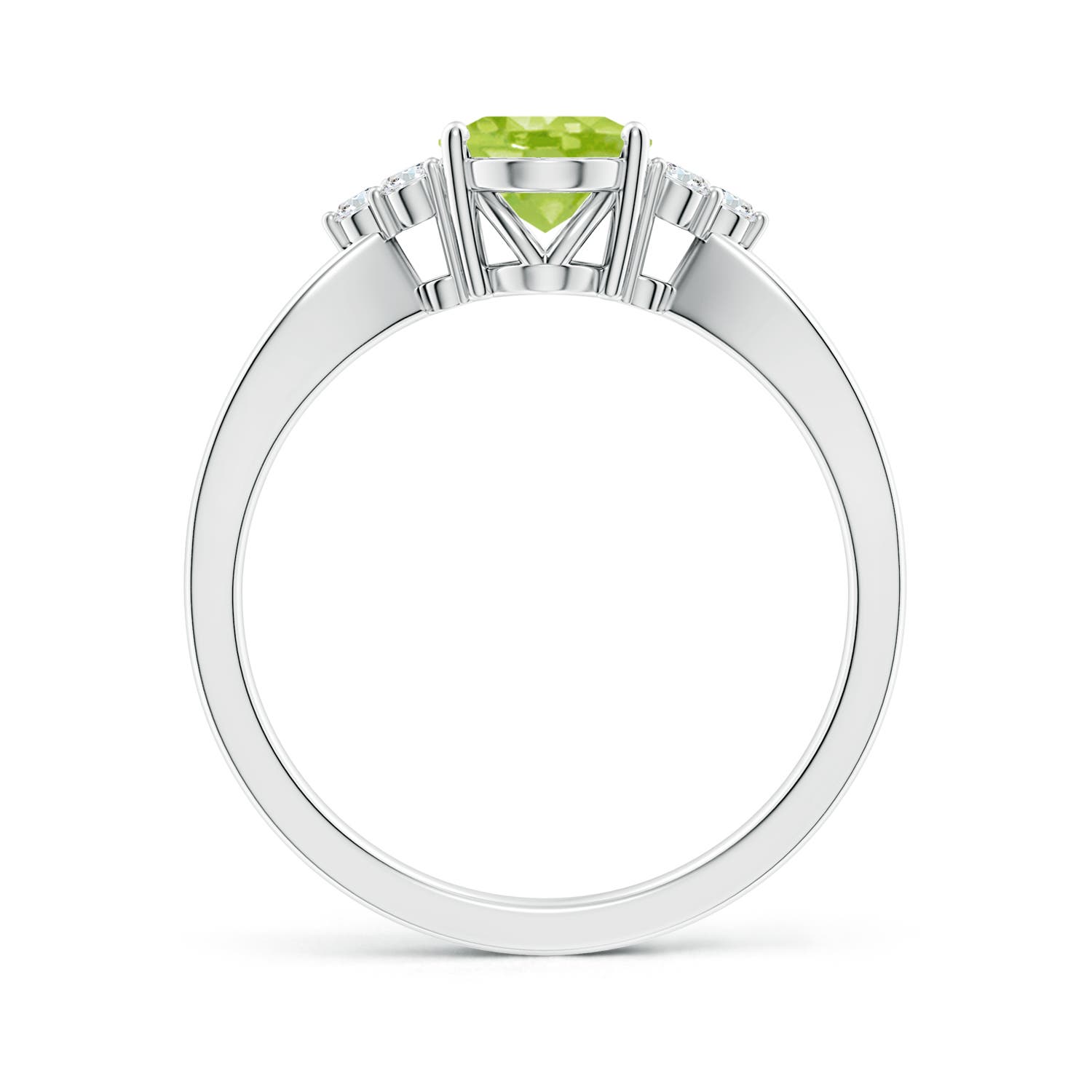 AA - Peridot / 1.43 CT / 14 KT White Gold