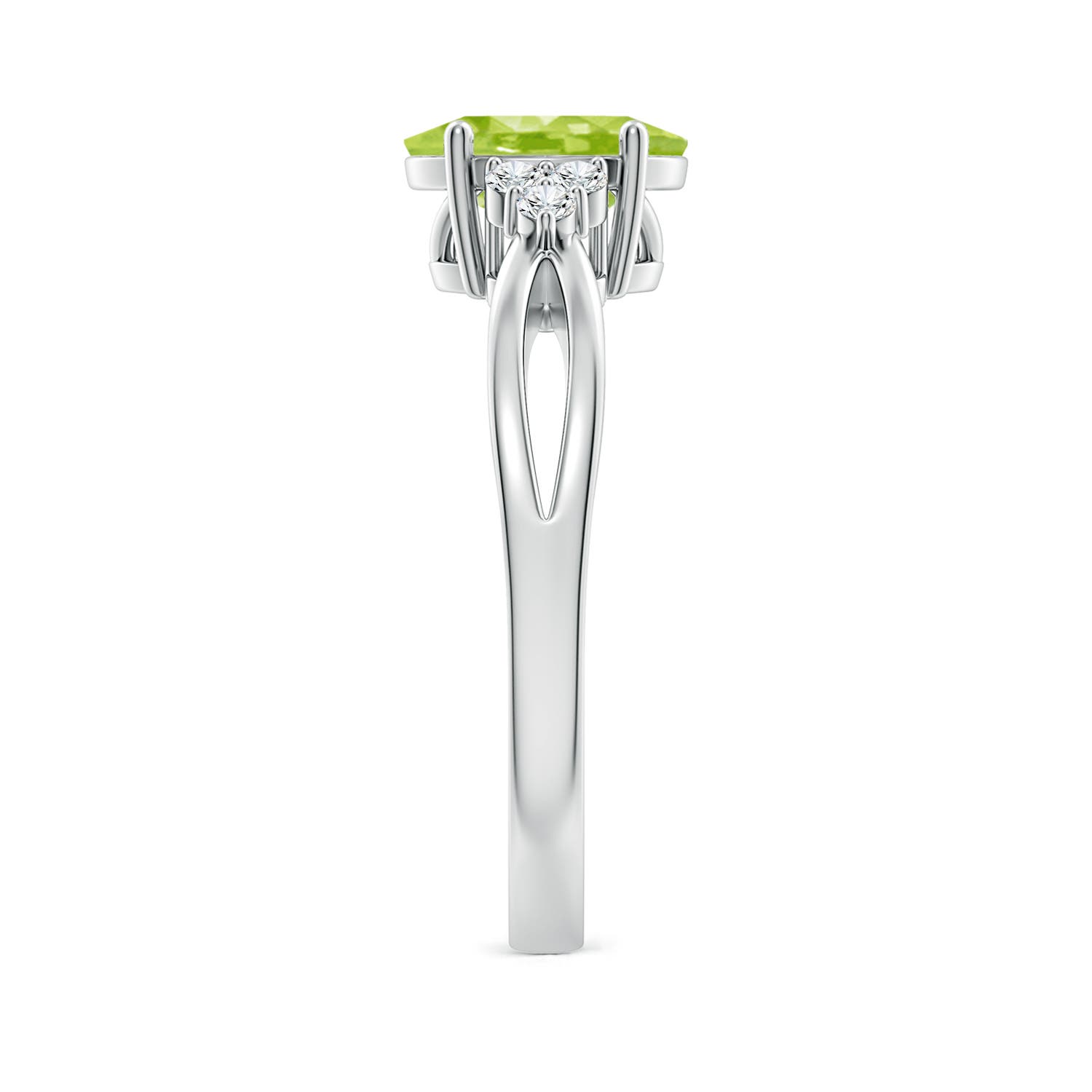 AA - Peridot / 1.43 CT / 14 KT White Gold