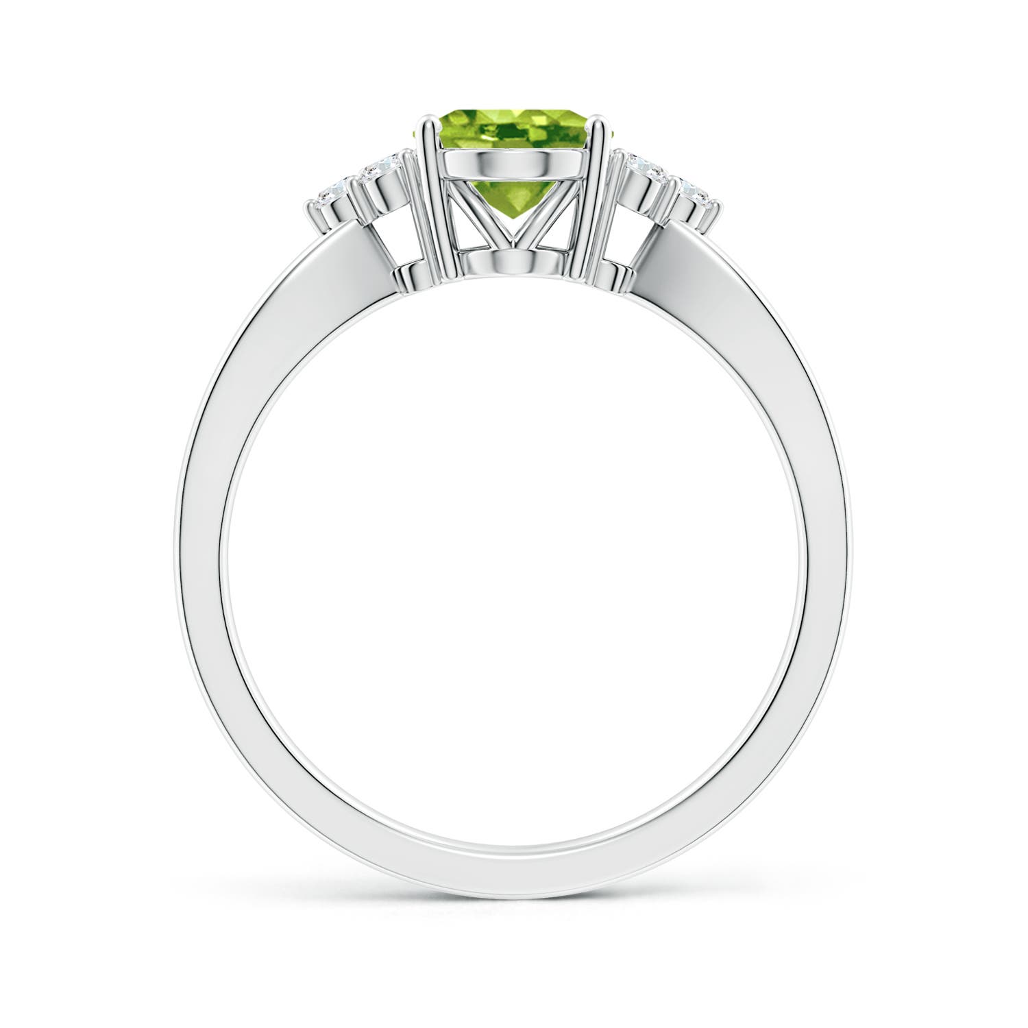 AAA - Peridot / 1.43 CT / 14 KT White Gold