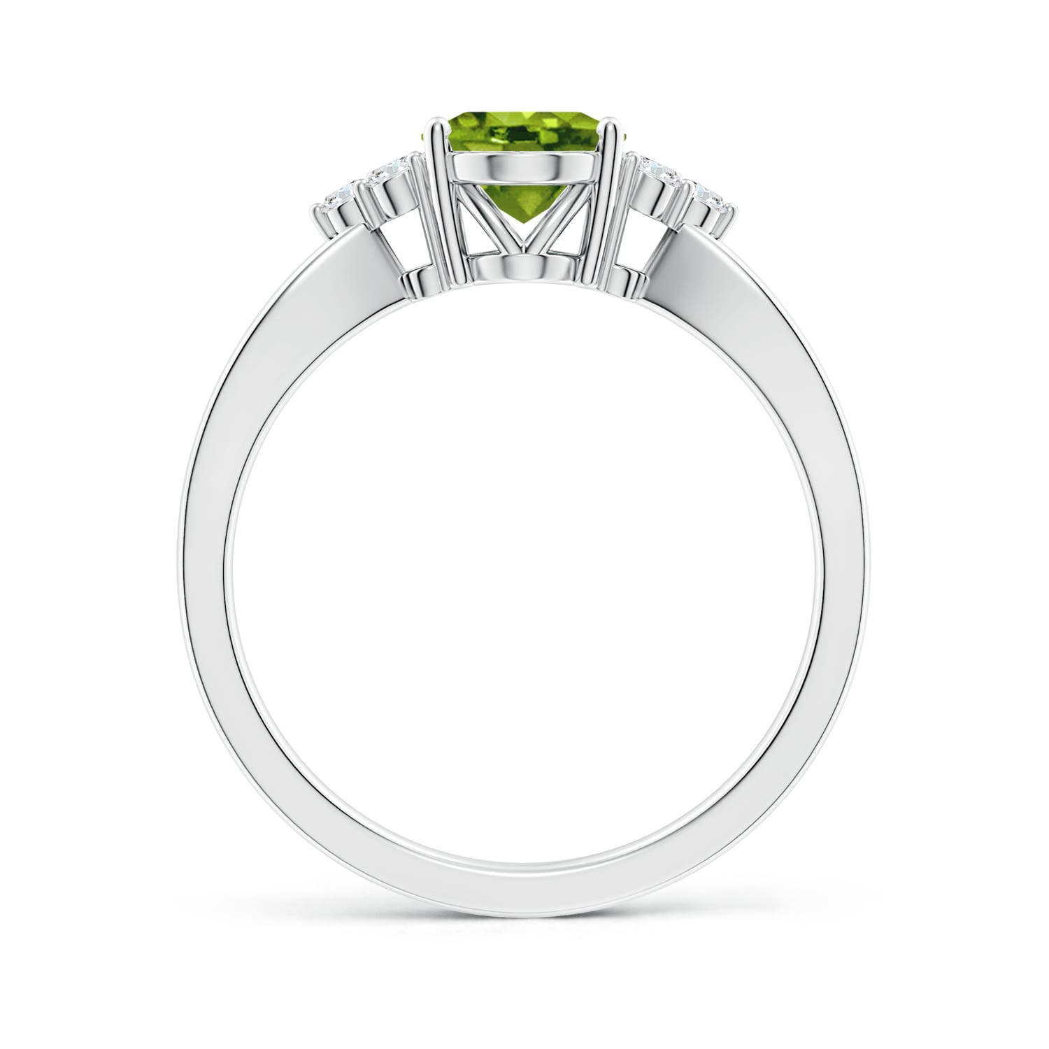 AAAA - Peridot / 1.43 CT / 14 KT White Gold