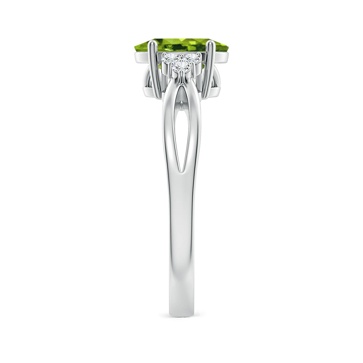 AAAA - Peridot / 1.43 CT / 14 KT White Gold