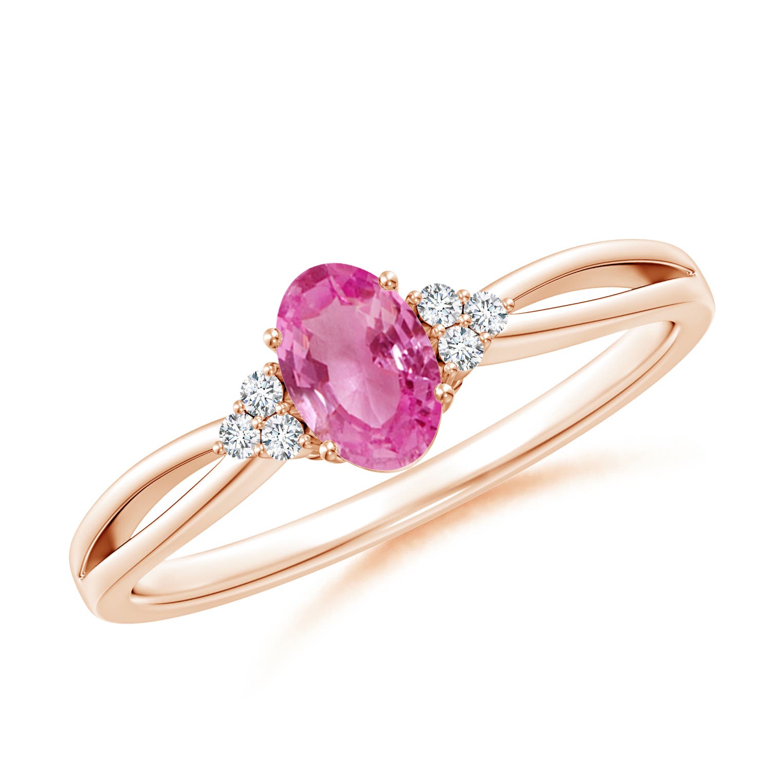 AAA - Pink Sapphire / 0.61 CT / 14 KT Rose Gold