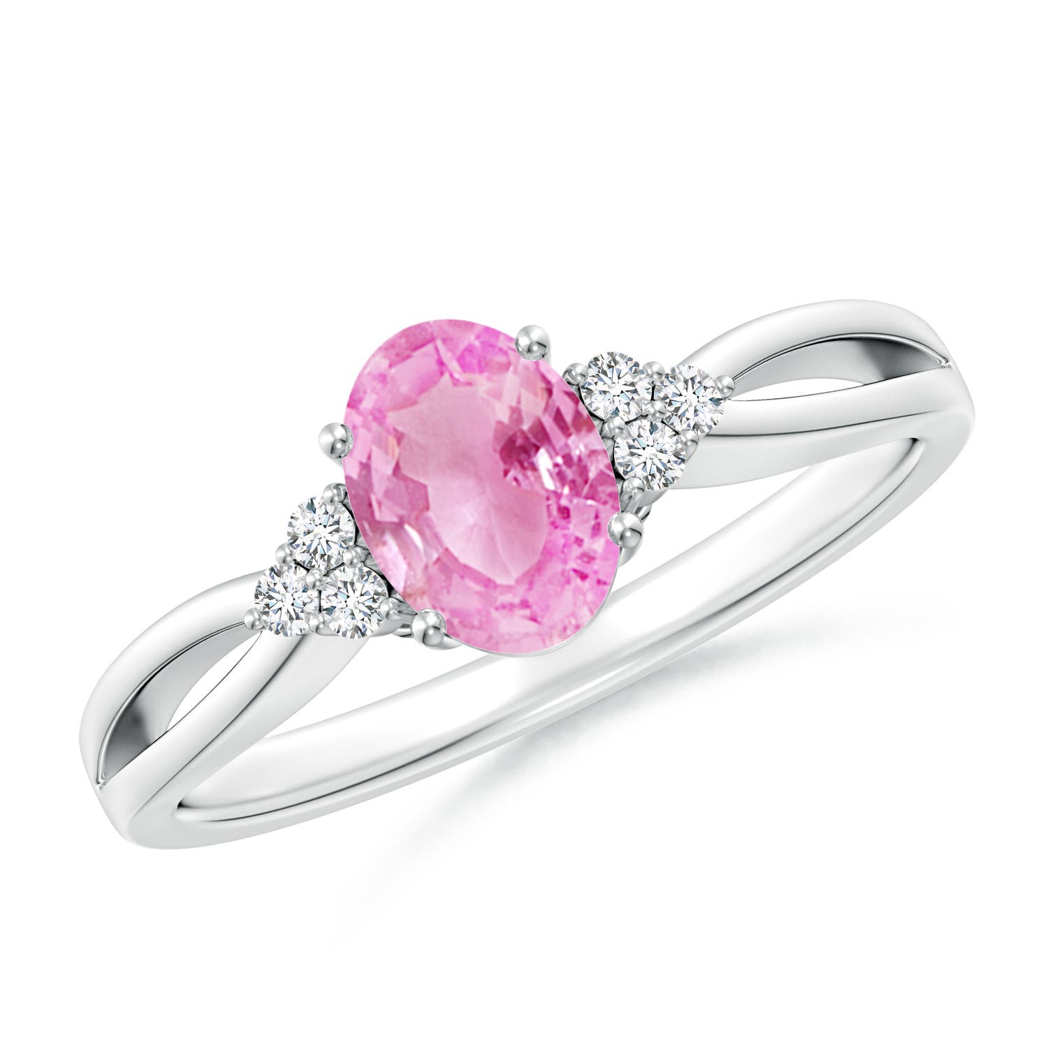 A - Pink Sapphire / 0.92 CT / 14 KT White Gold