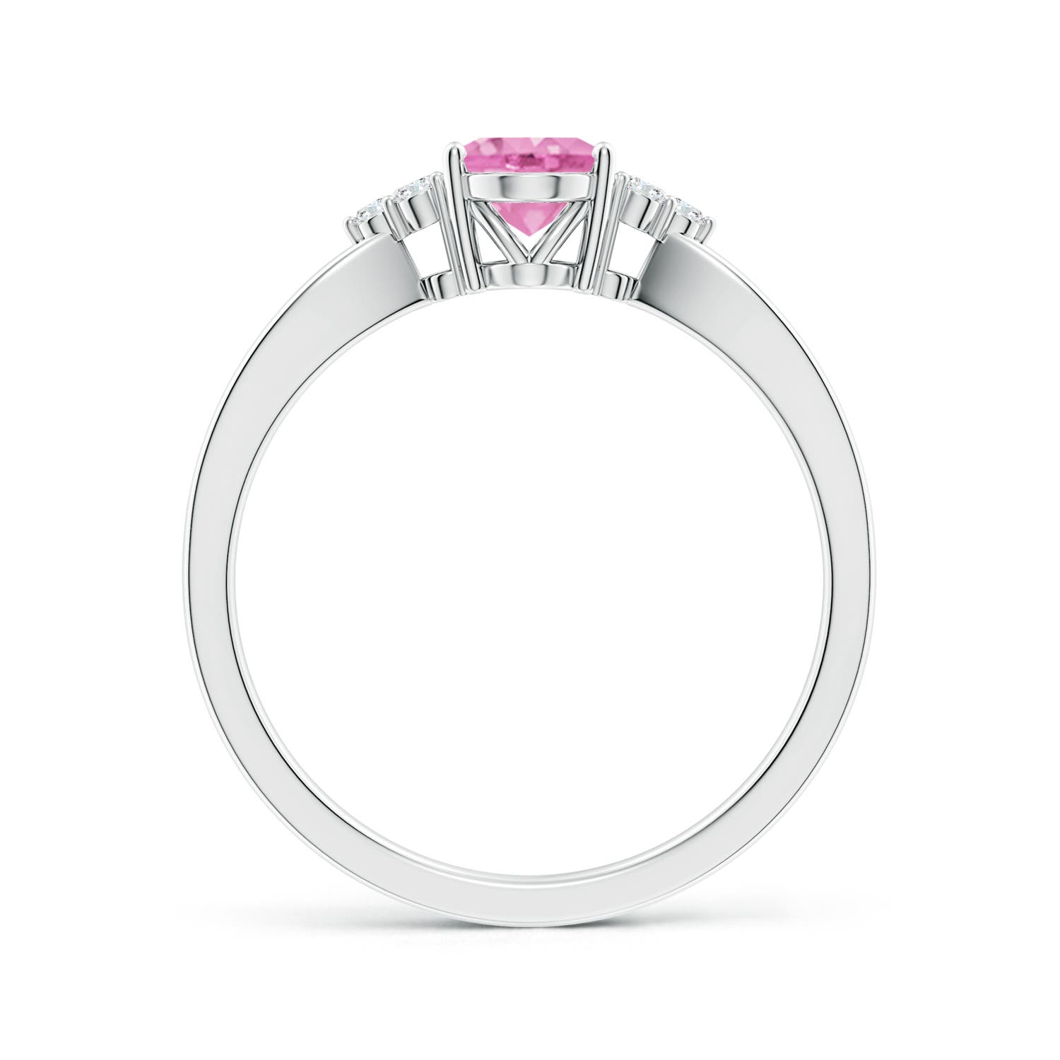 A - Pink Sapphire / 0.92 CT / 14 KT White Gold