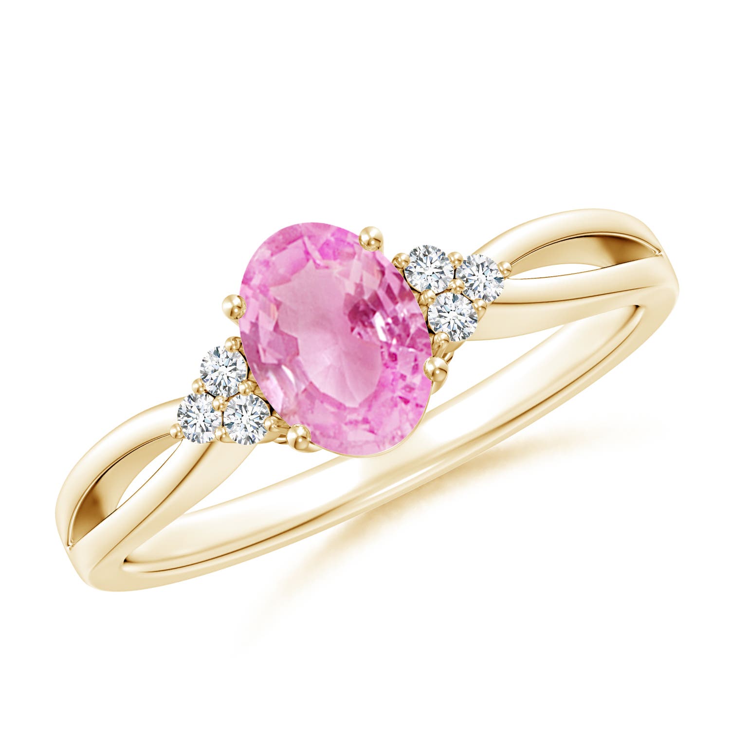 A - Pink Sapphire / 0.92 CT / 14 KT Yellow Gold