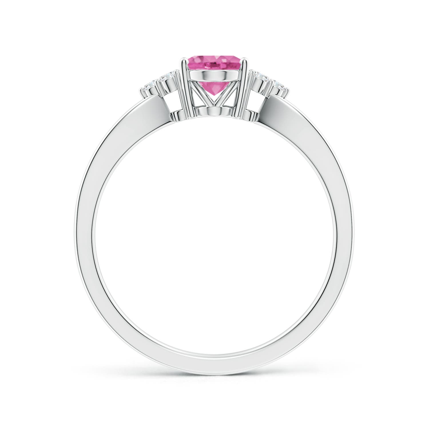 AA - Pink Sapphire / 0.92 CT / 14 KT White Gold