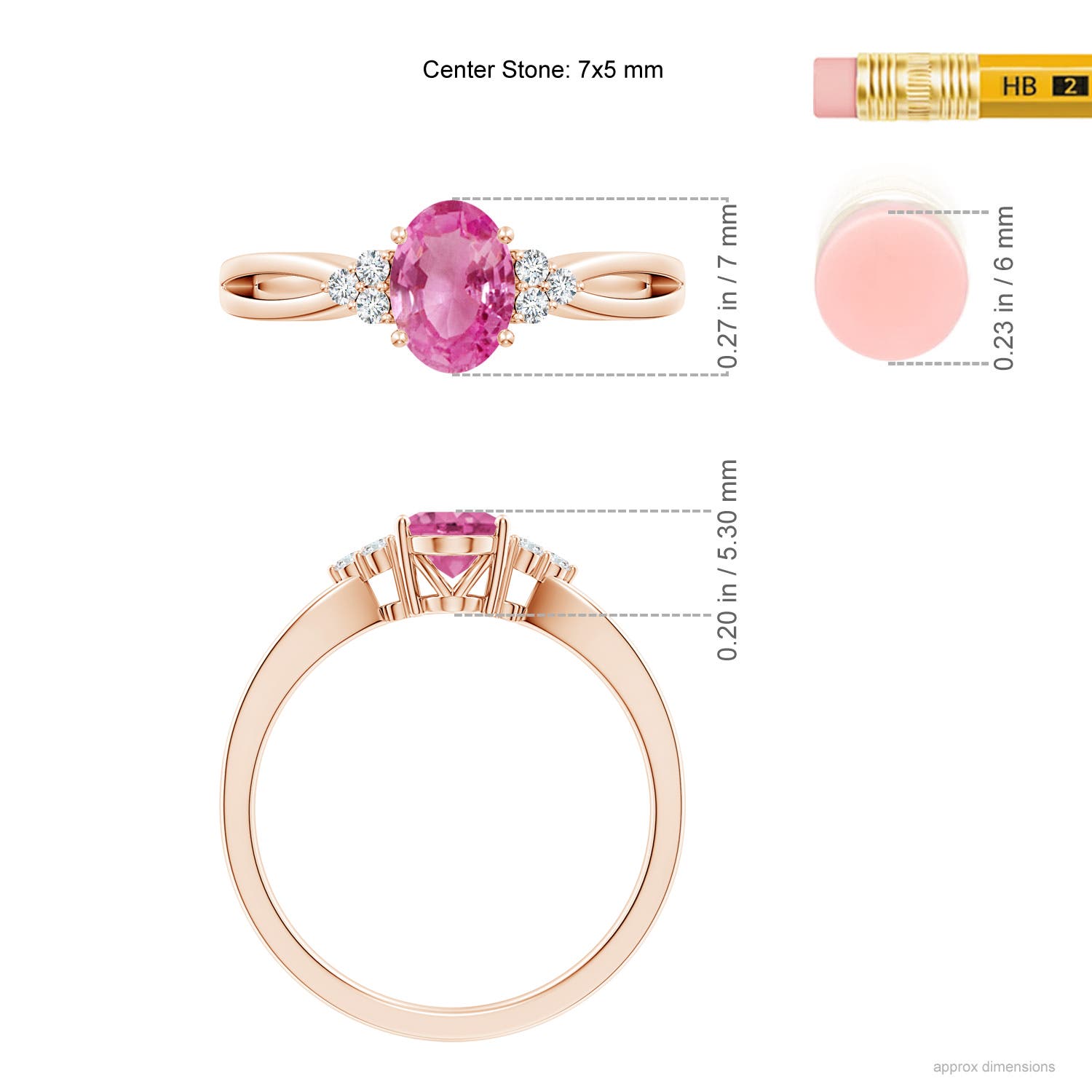 AAA - Pink Sapphire / 0.92 CT / 14 KT Rose Gold