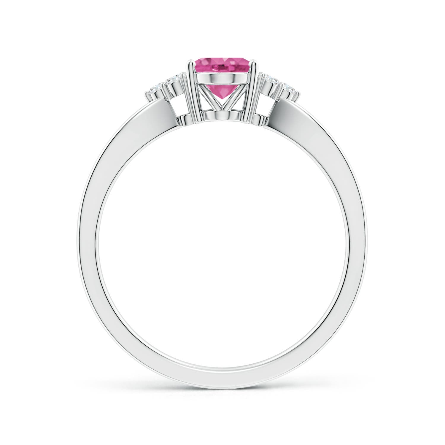 AAA - Pink Sapphire / 0.92 CT / 14 KT White Gold