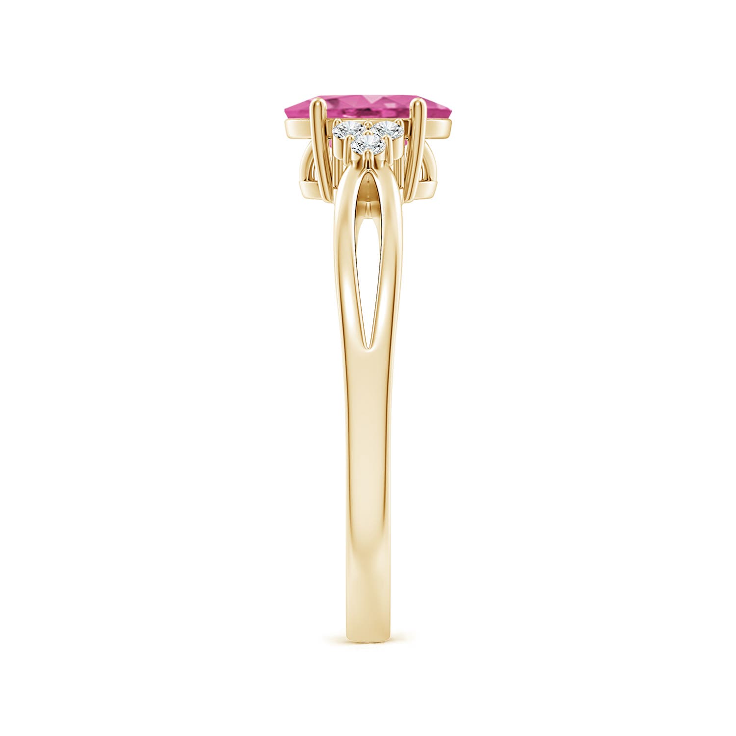 AAA - Pink Sapphire / 0.92 CT / 14 KT Yellow Gold