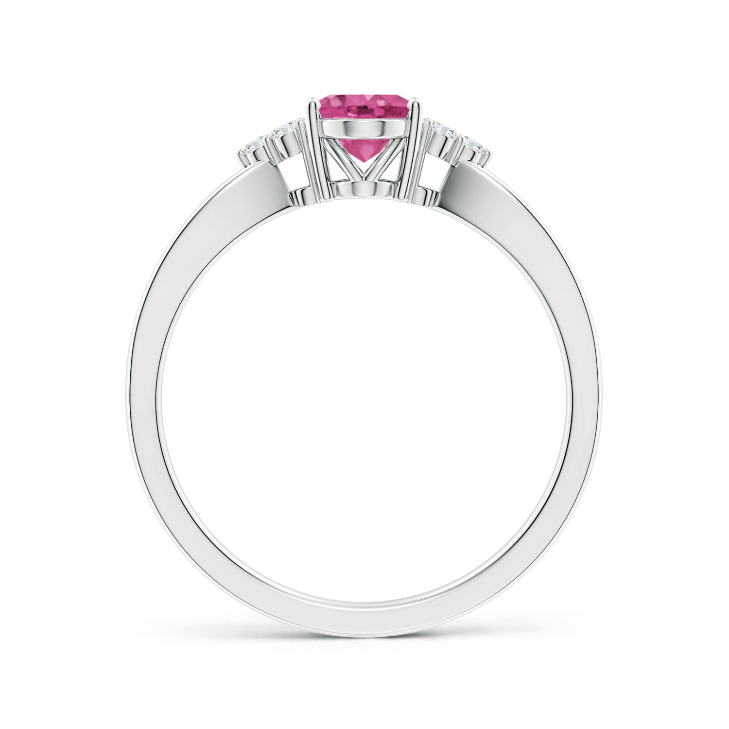 AAAA - Pink Sapphire / 0.92 CT / 14 KT White Gold