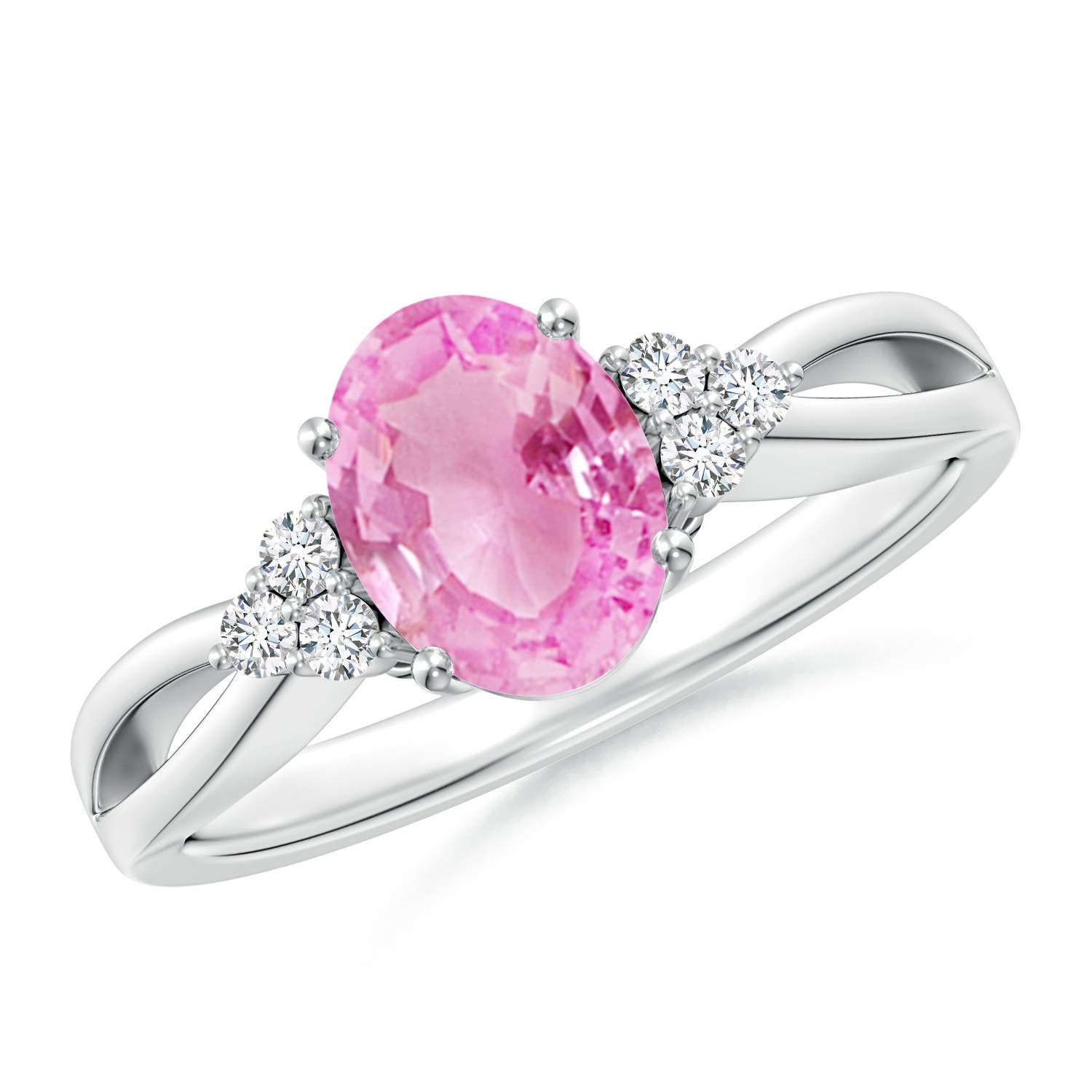 A - Pink Sapphire / 1.53 CT / 14 KT White Gold