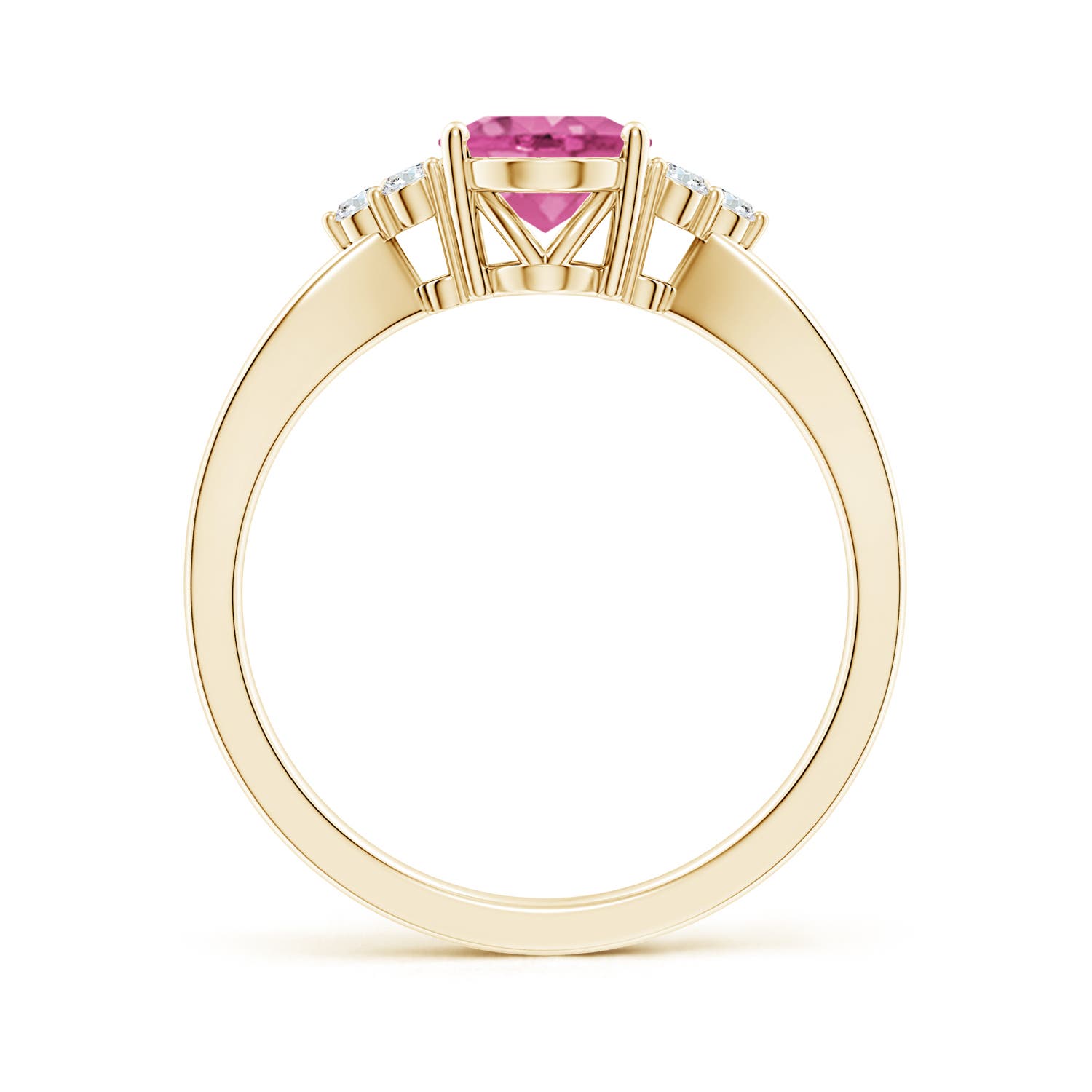 AAA - Pink Sapphire / 1.53 CT / 14 KT Yellow Gold