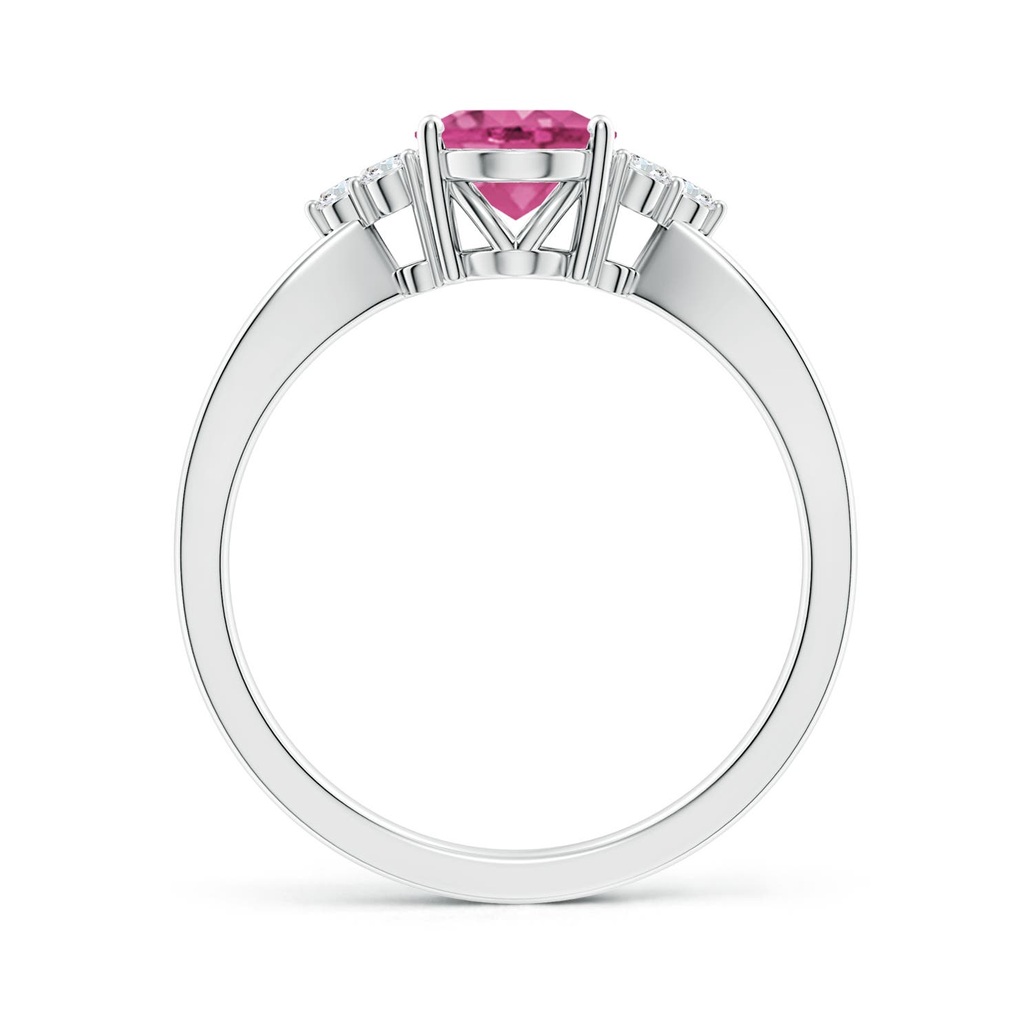 AAAA - Pink Sapphire / 1.53 CT / 14 KT White Gold