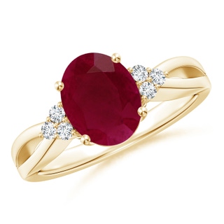 Oval A Ruby