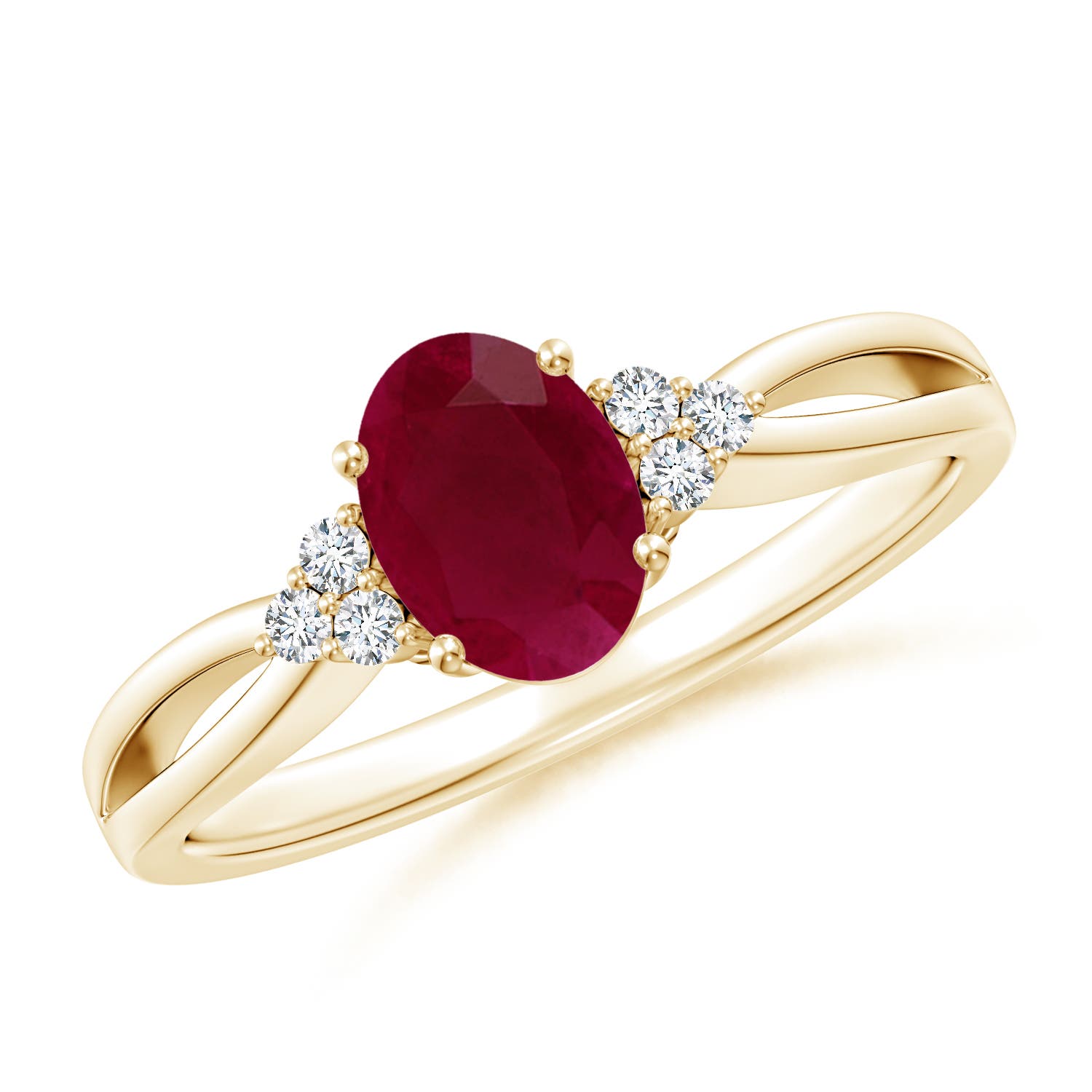 A - Ruby / 1.07 CT / 14 KT Yellow Gold