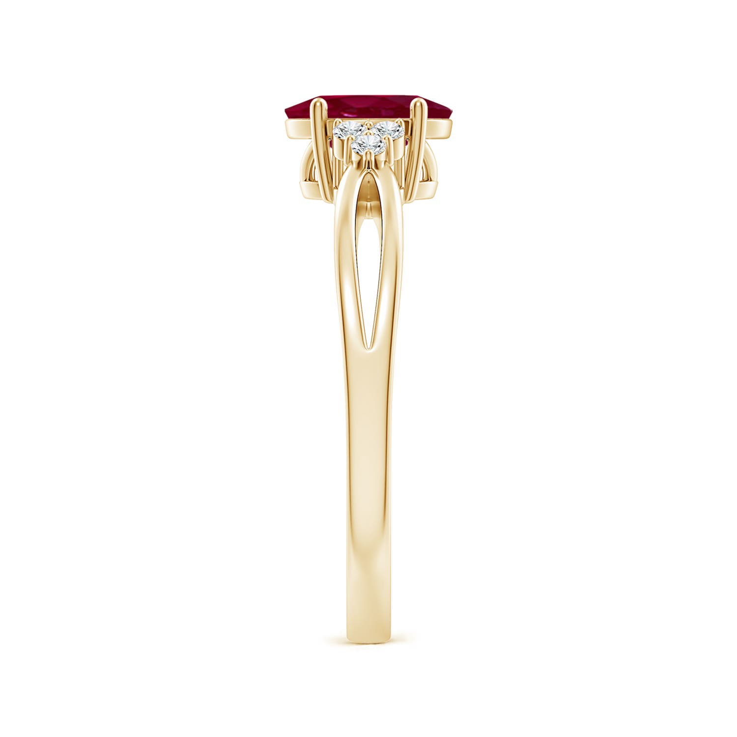 A - Ruby / 1.07 CT / 14 KT Yellow Gold