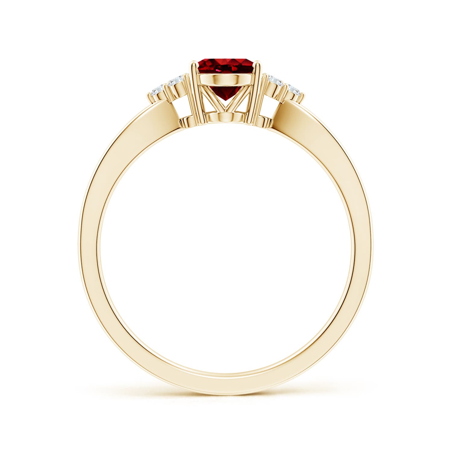 AAAA - Ruby / 1.07 CT / 14 KT Yellow Gold