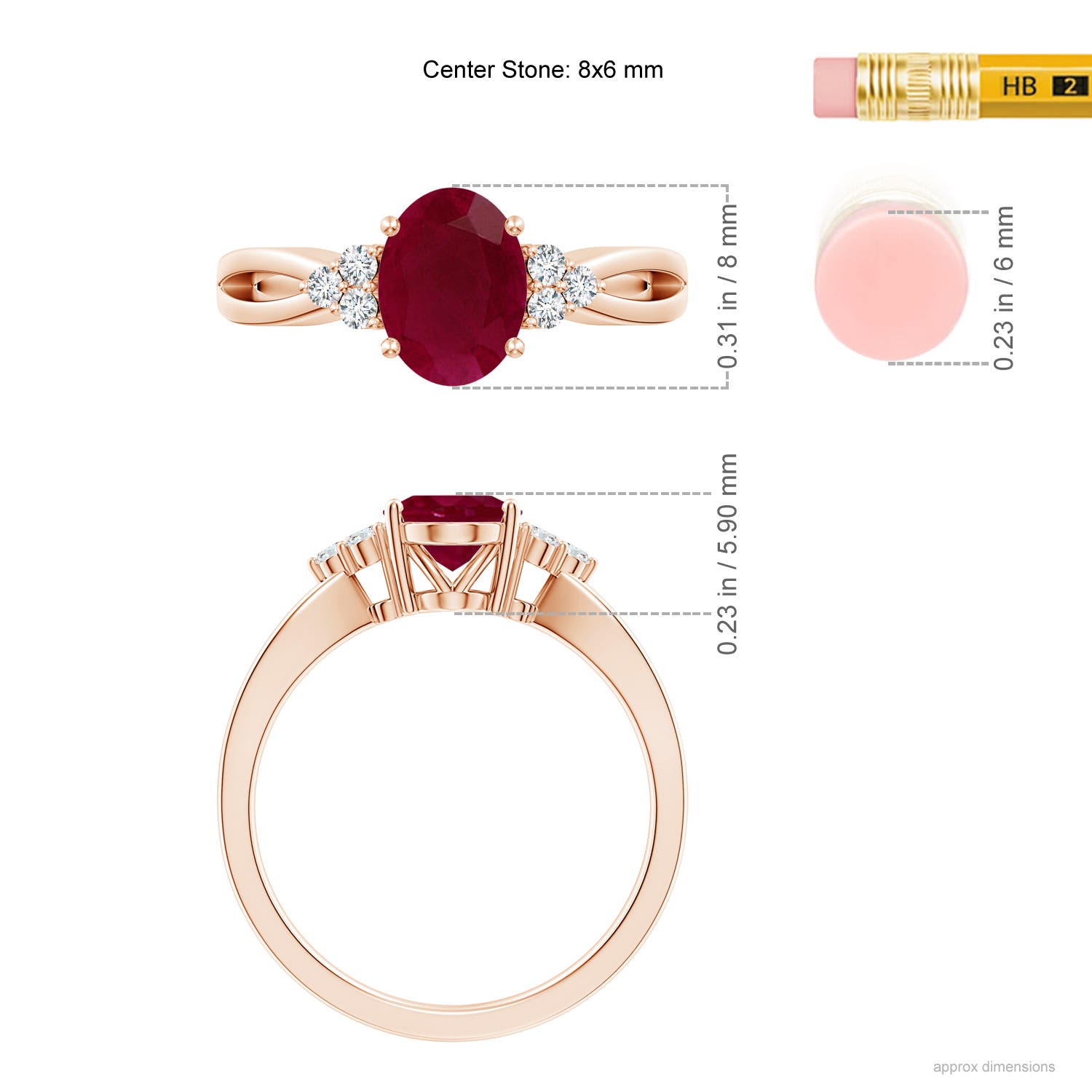 A - Ruby / 1.33 CT / 14 KT Rose Gold