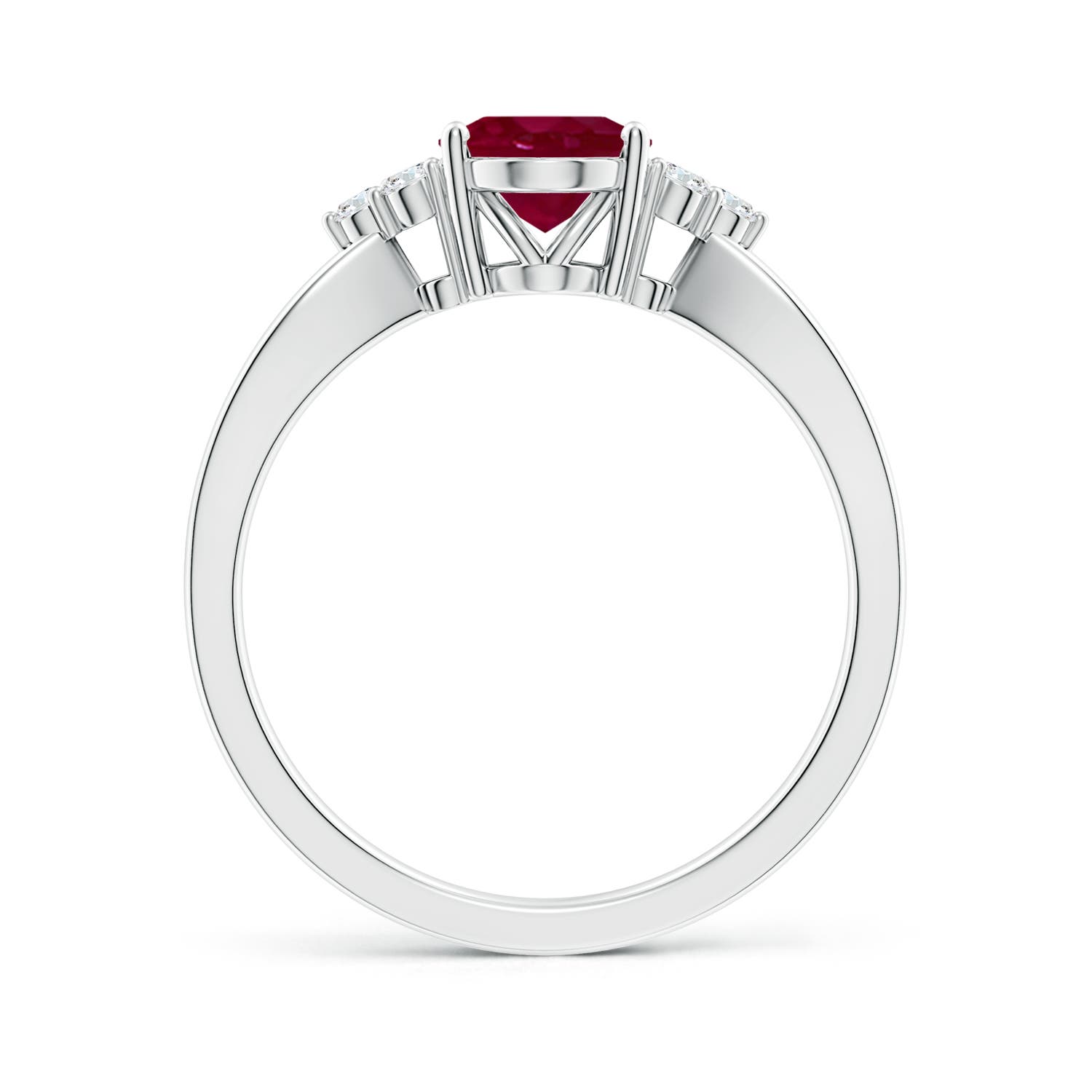 A - Ruby / 1.33 CT / 14 KT White Gold