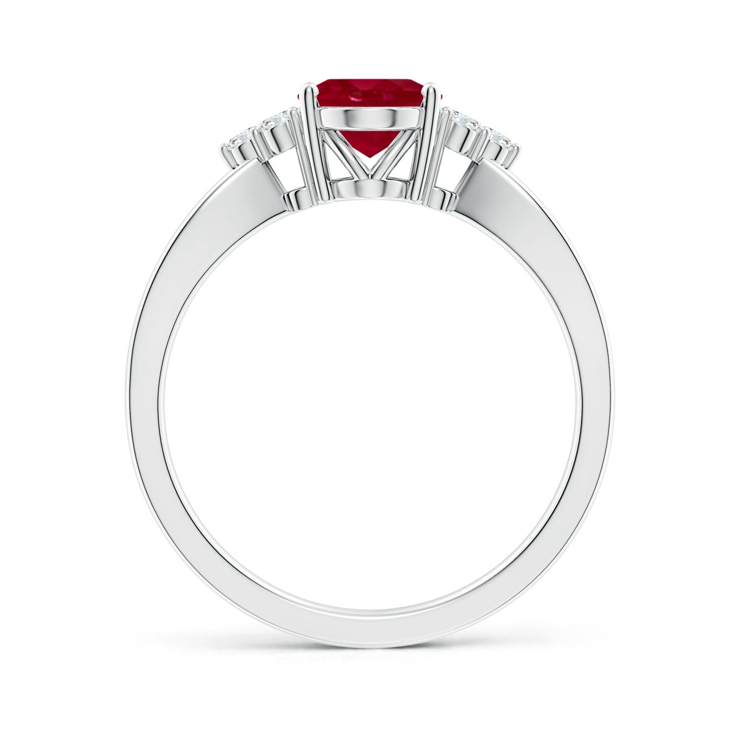 AA - Ruby / 1.33 CT / 14 KT White Gold