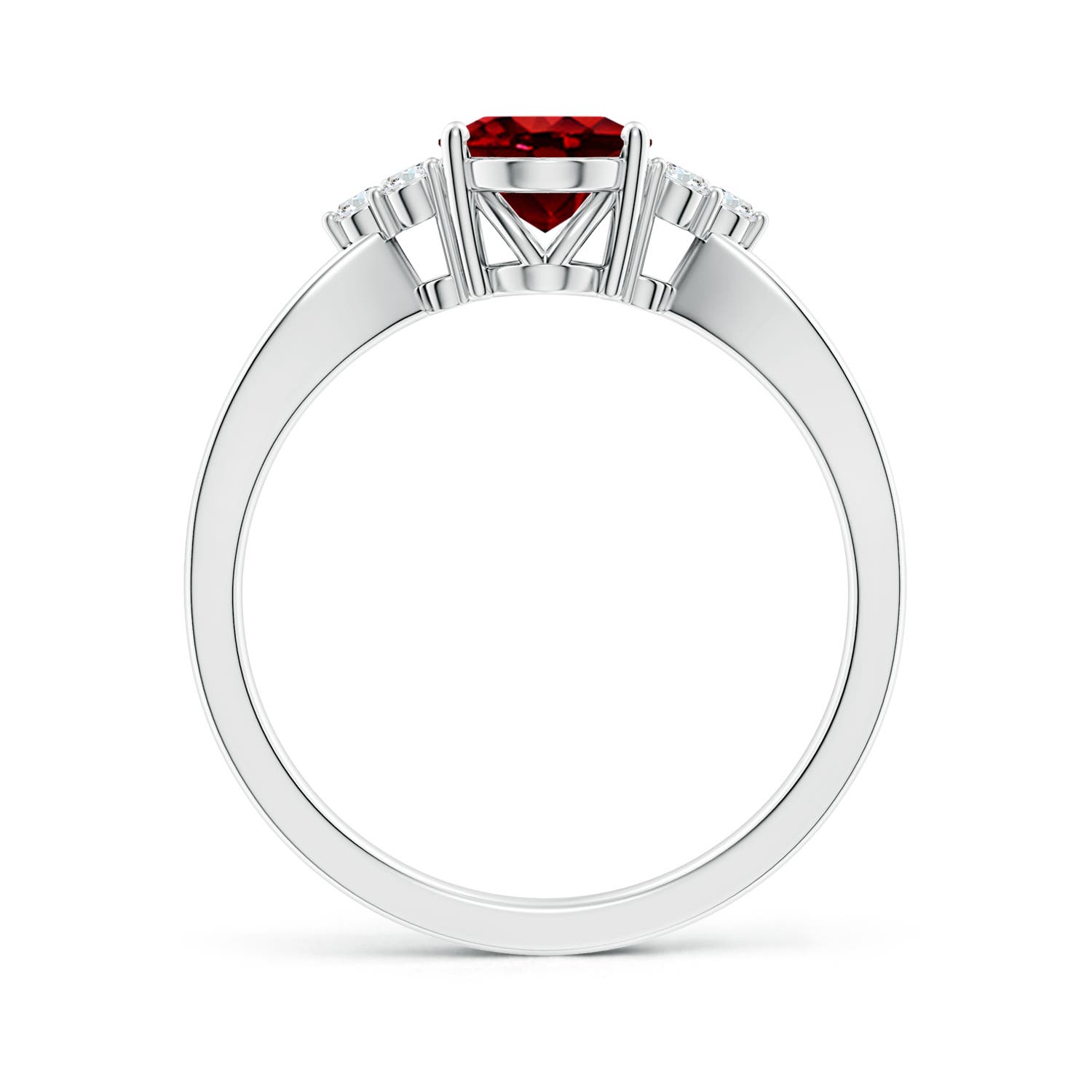 AAAA - Ruby / 1.33 CT / 14 KT White Gold