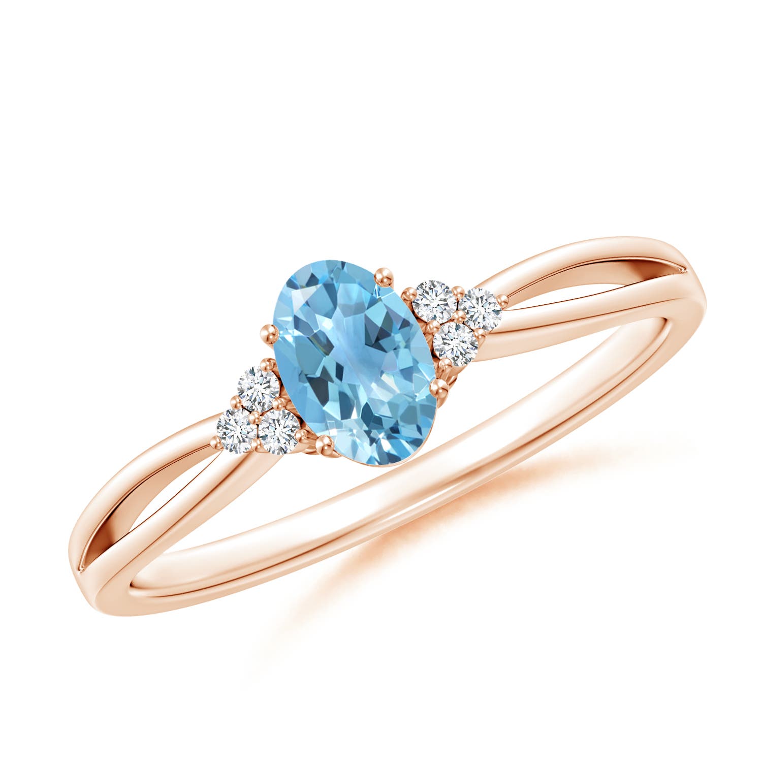 A - Swiss Blue Topaz / 0.6 CT / 14 KT Rose Gold