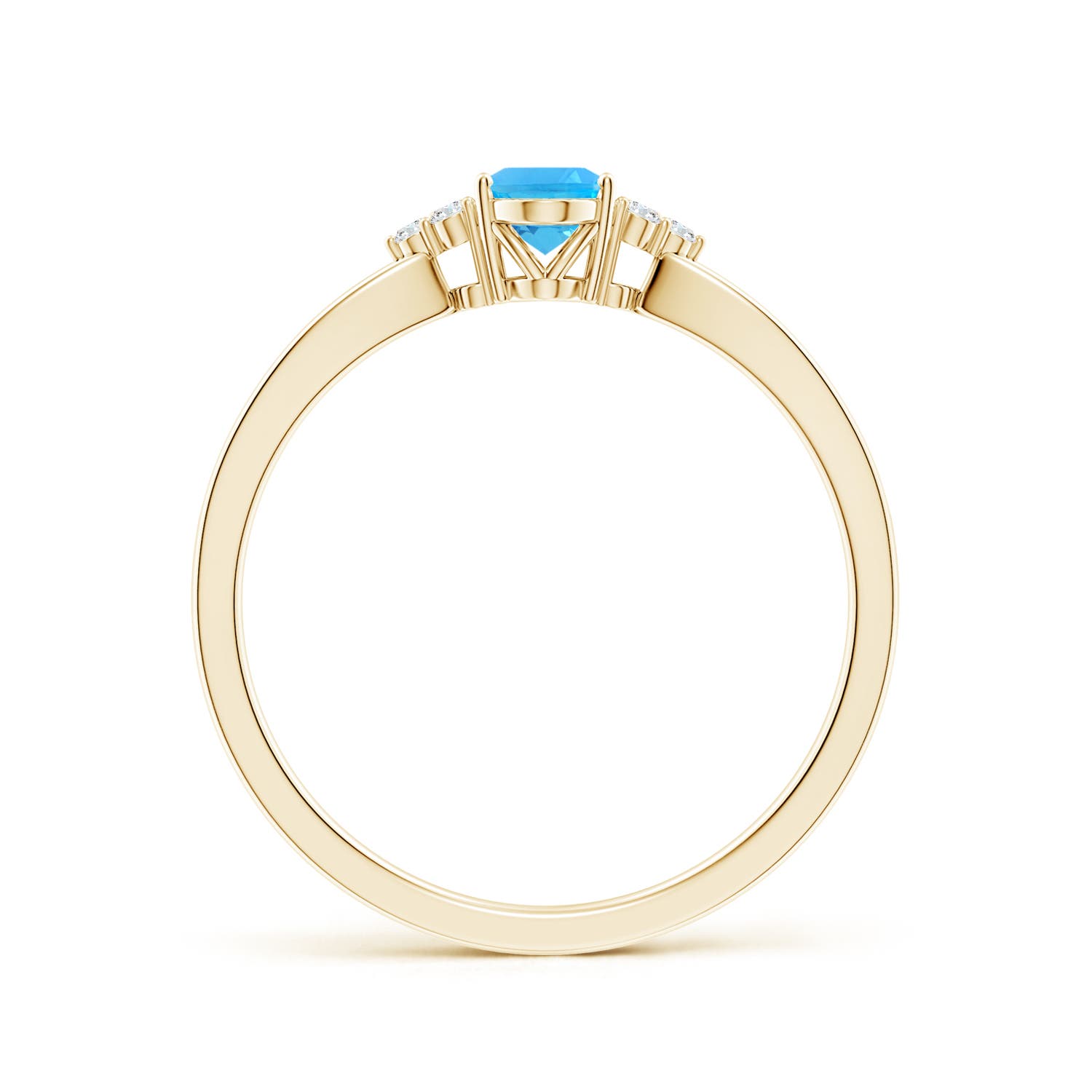 AAA - Swiss Blue Topaz / 0.6 CT / 14 KT Yellow Gold