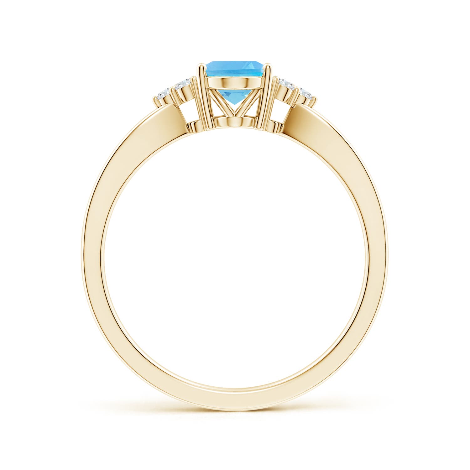 AA - Swiss Blue Topaz / 1.02 CT / 14 KT Yellow Gold