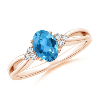 Oval AAA Swiss Blue Topaz